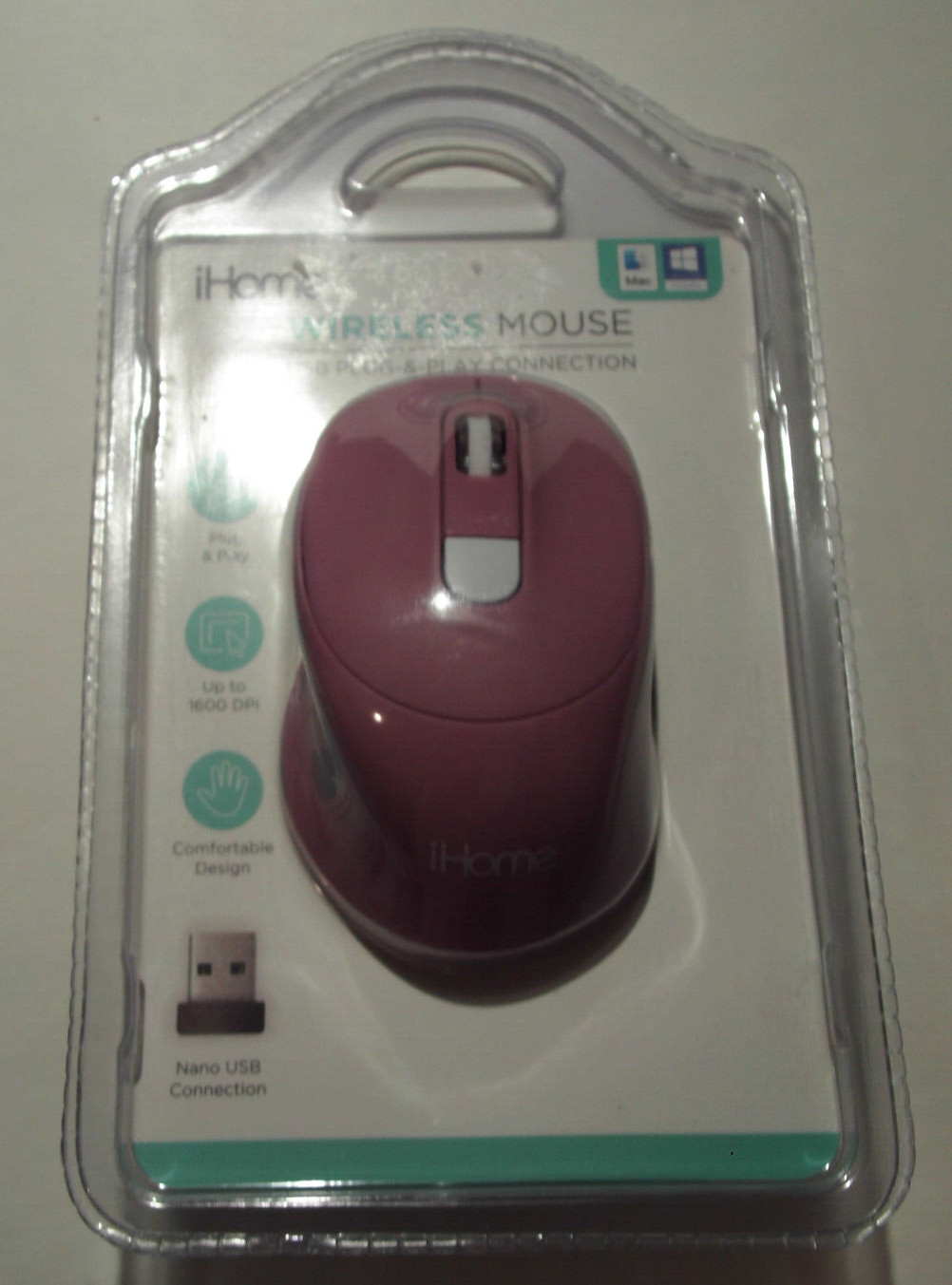 iHome Wireless Mouse for Mac & PC Windows New 