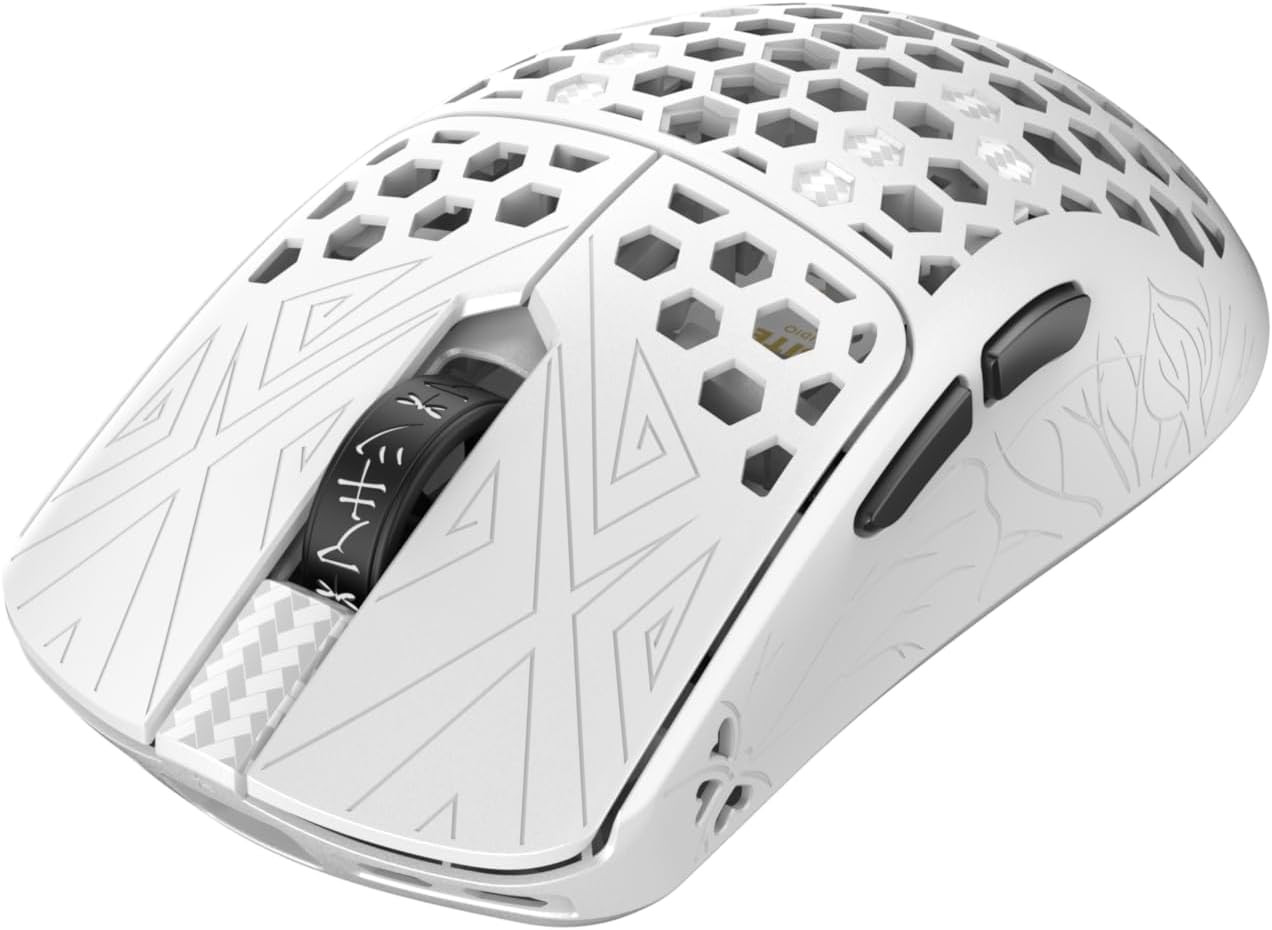 ARBITER Akitsu Medium Carbon Fiber Gaming Mouse - Ultra-Light 40G, Wireless 8K P