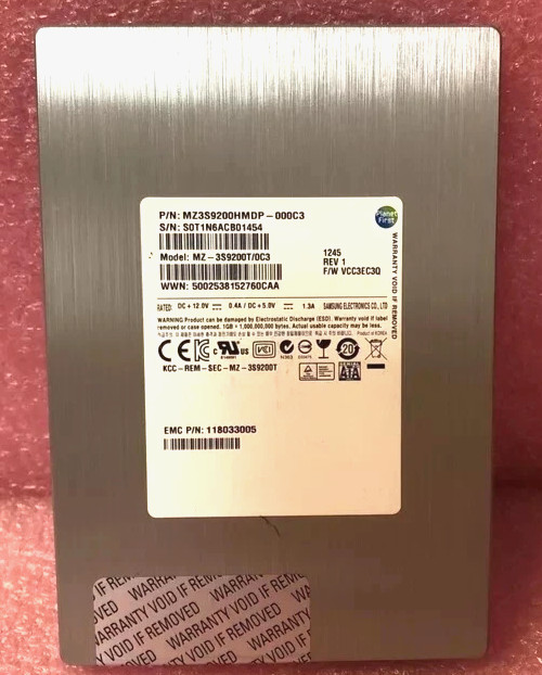 EMC Samsung 118033005 MZ-3S9200T/0C3 SSD 3.5" 200GB SATA MZ3S9200HMDP-000C3