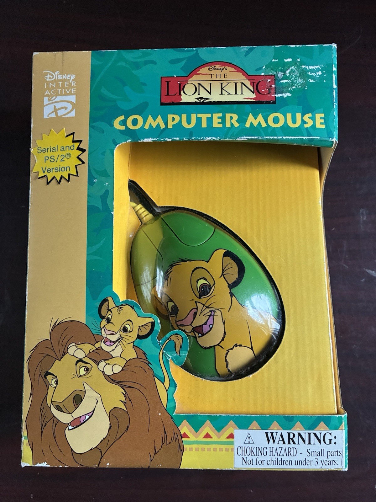 Vgt The Lion KING Disney Interactive Computer Mouse Serial & PS/2 Version NOS
