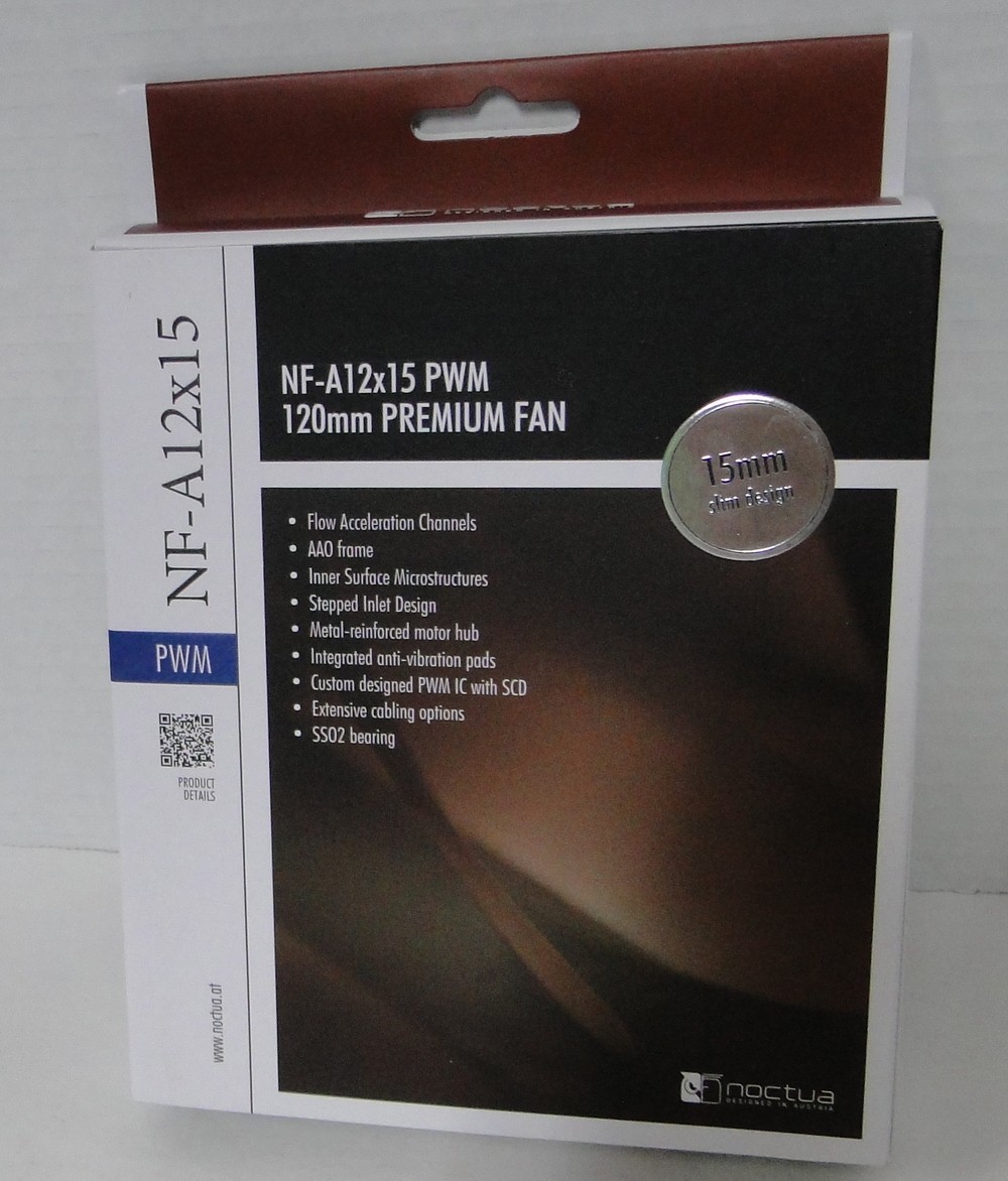 Noctua NF-A12x15 PWM, 120mm, Premium Quiet Fan, 4-Pin (120mm, Brown) NEW IN BOX