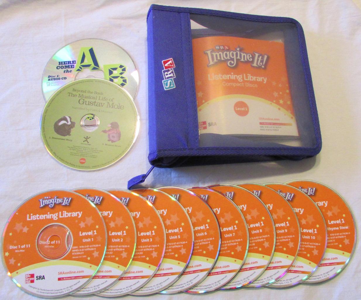 Imagine it Listening LIbrary McGraw Hill SRA CD Rom 10 discs w/ case, booklet
