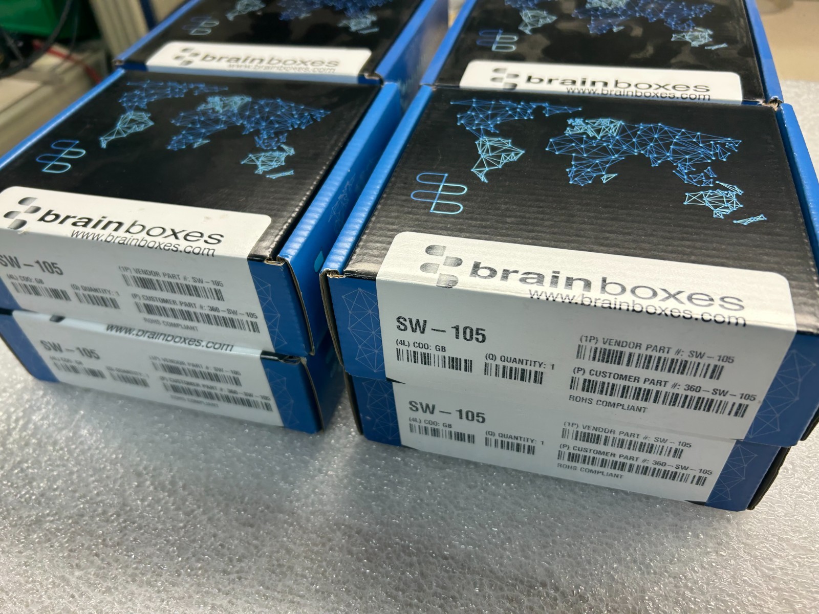 NEW - Brainboxes SW-105 5-Port Embedded Ethernet Switch