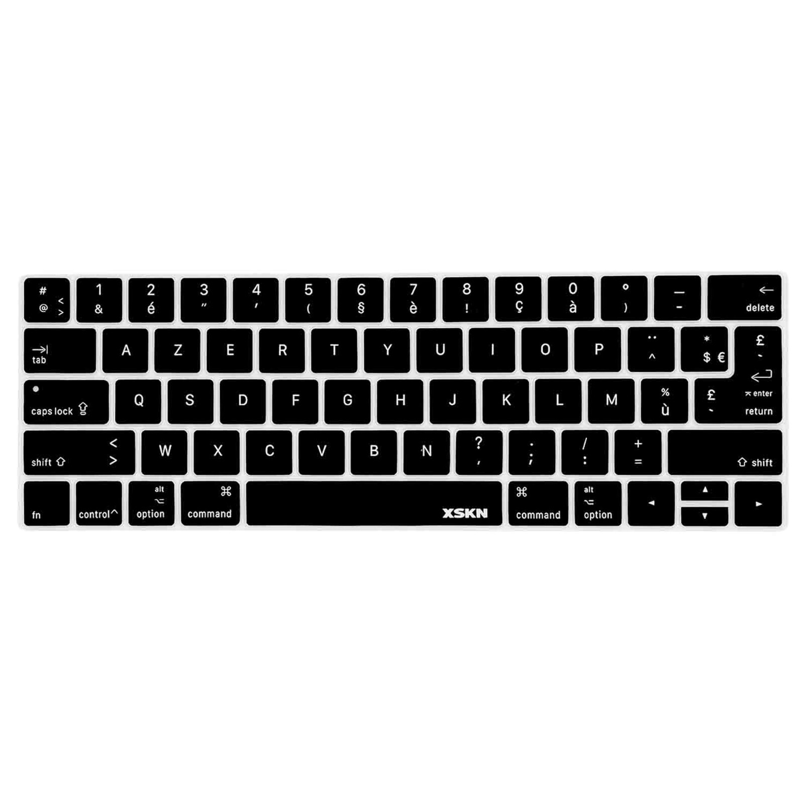 XSKN French AZERTY Silicone Keyboard Cover for Touch Bar Macbook Pro 13.3/15.4
