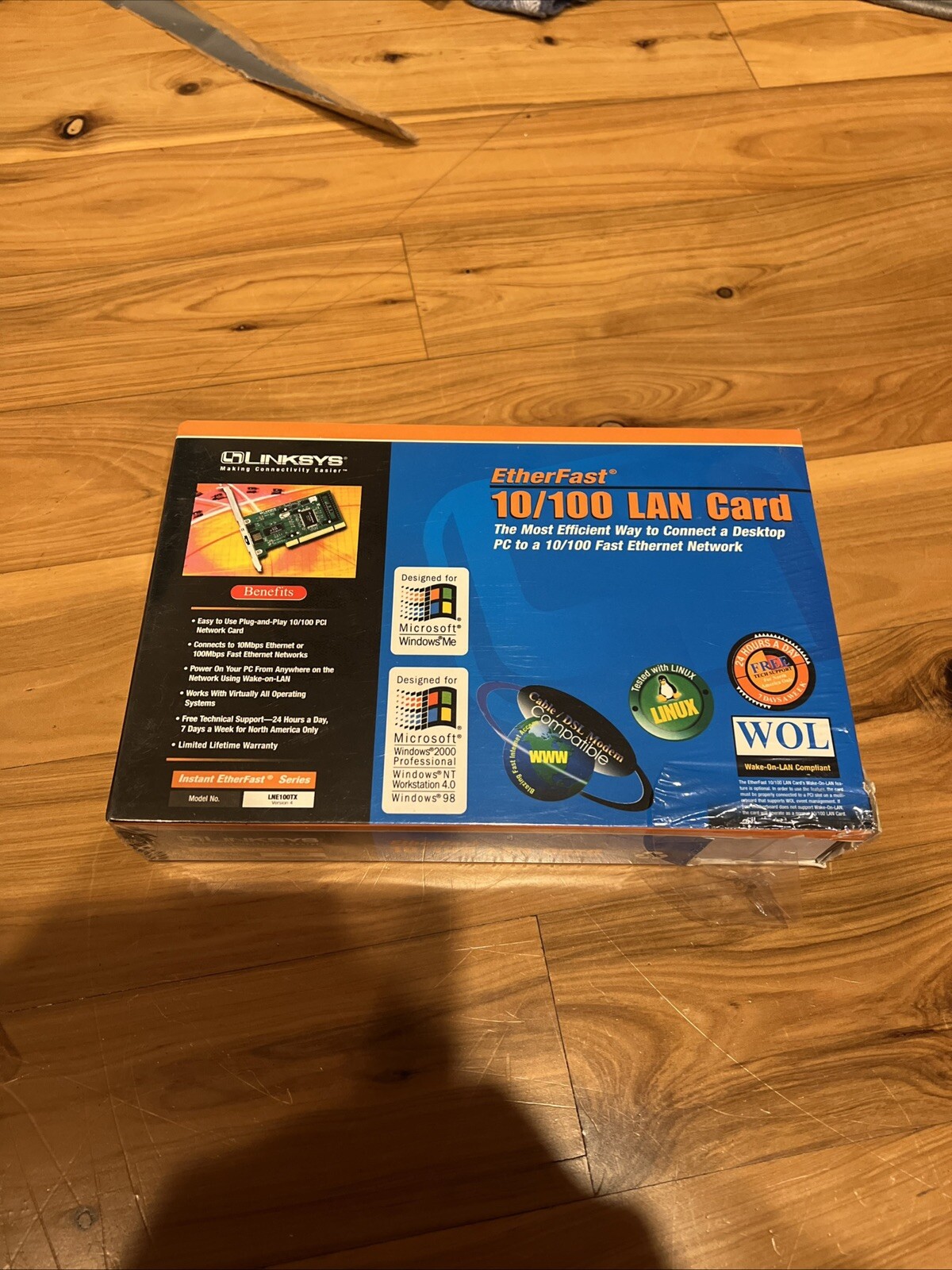 Linksys Ether Fast 10/100 LAN Card LNE100TX ver. 4.0 Performance Microsoft