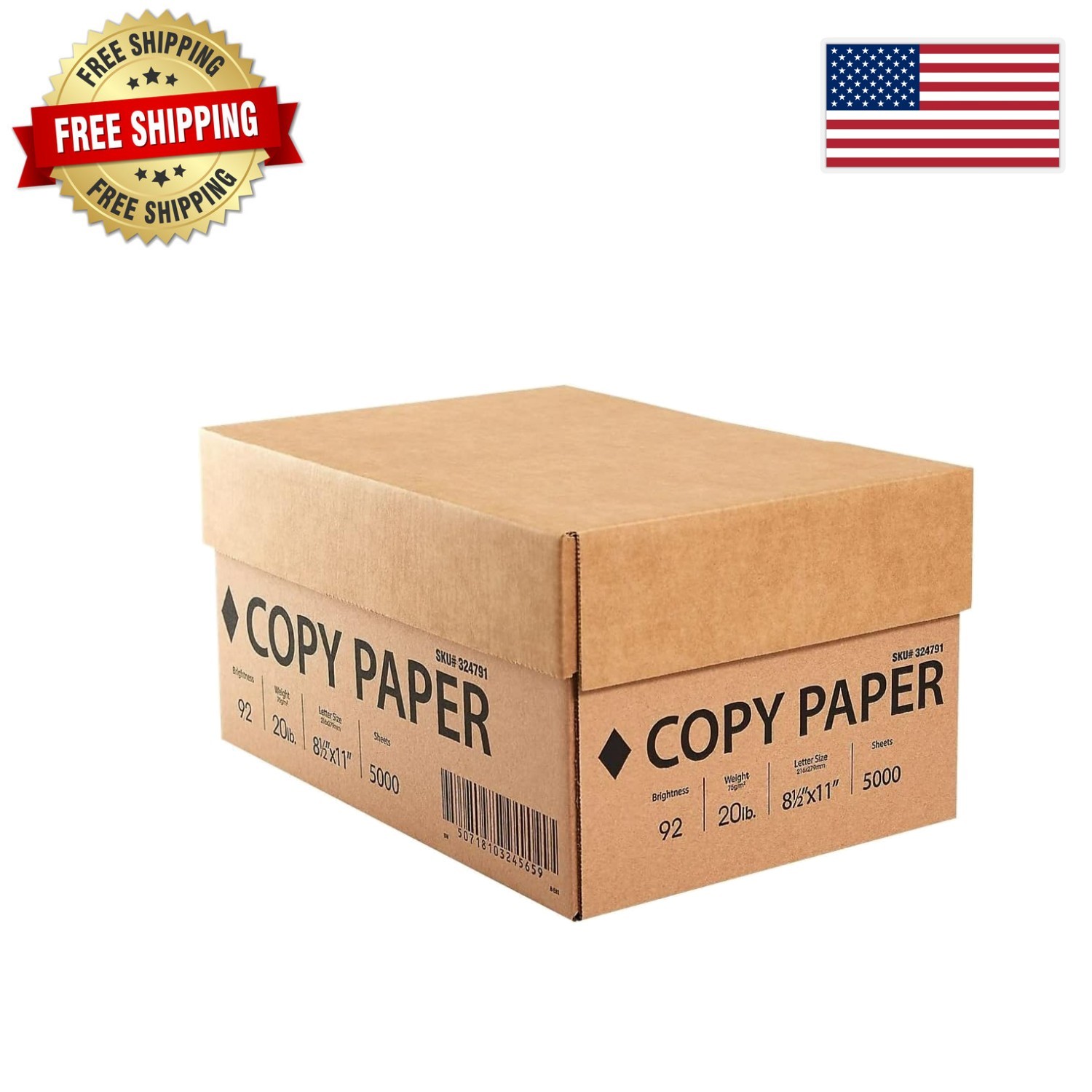 Bulk 10 Reams of 8.5 x 11 Printer Paper - 5000 Sheets, Acid-Free & Eco-Friendly