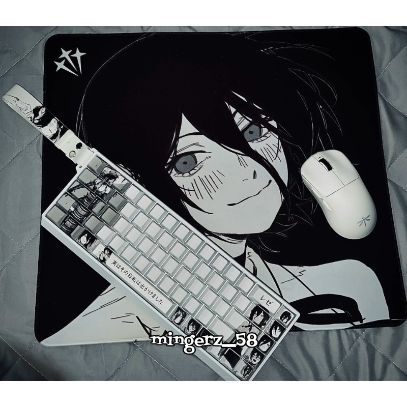 Chainsaw Man Reze Bomb 87 Keys Keycaps Accessory For Mechanical Keyboards Gifts