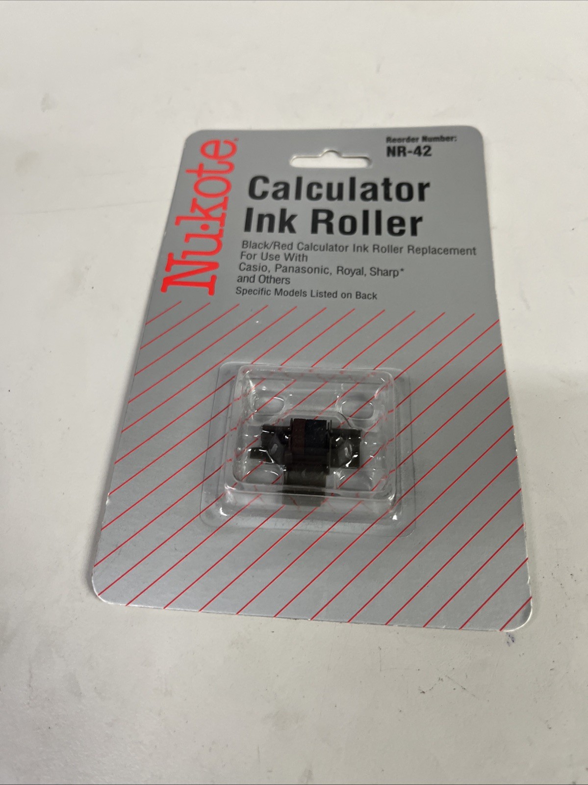 Nu Kote Calculator Ink Roller NR-42 Black/Red Casio, Panasonic, Royal, Sharp NIP