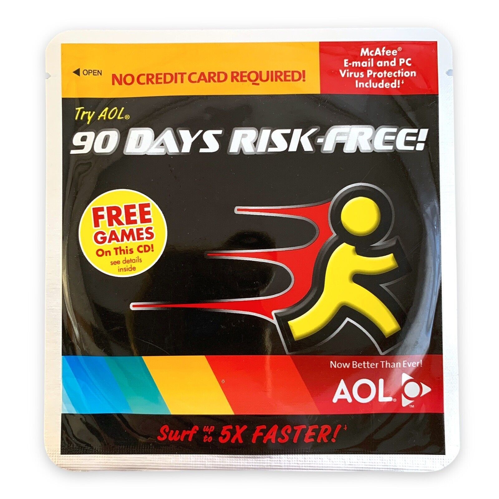 AOL America Online Trial Software CD-ROM Vintage 1990s PC Internet