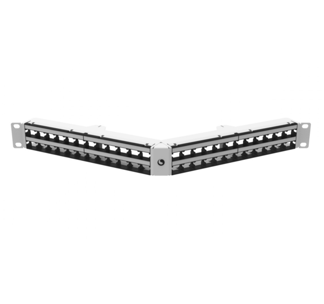 CommScope M4800A, 1U, 48-Port, Angled, Cat6/6A 760105429, M4800A-1U-GS-WH
