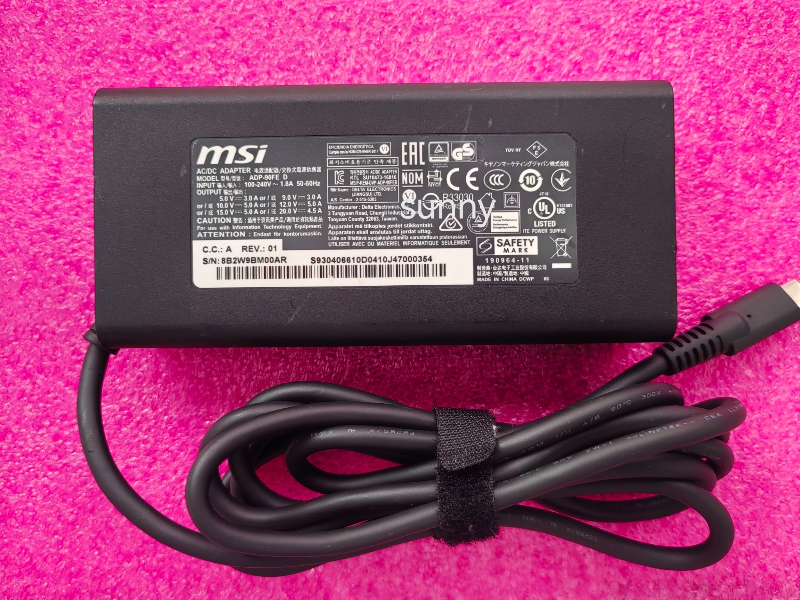 For MSI Summit E14 A11SCS-088US MS-14C4 20V4.5A ADP-90FE D USB-C 90W Adapter OEM