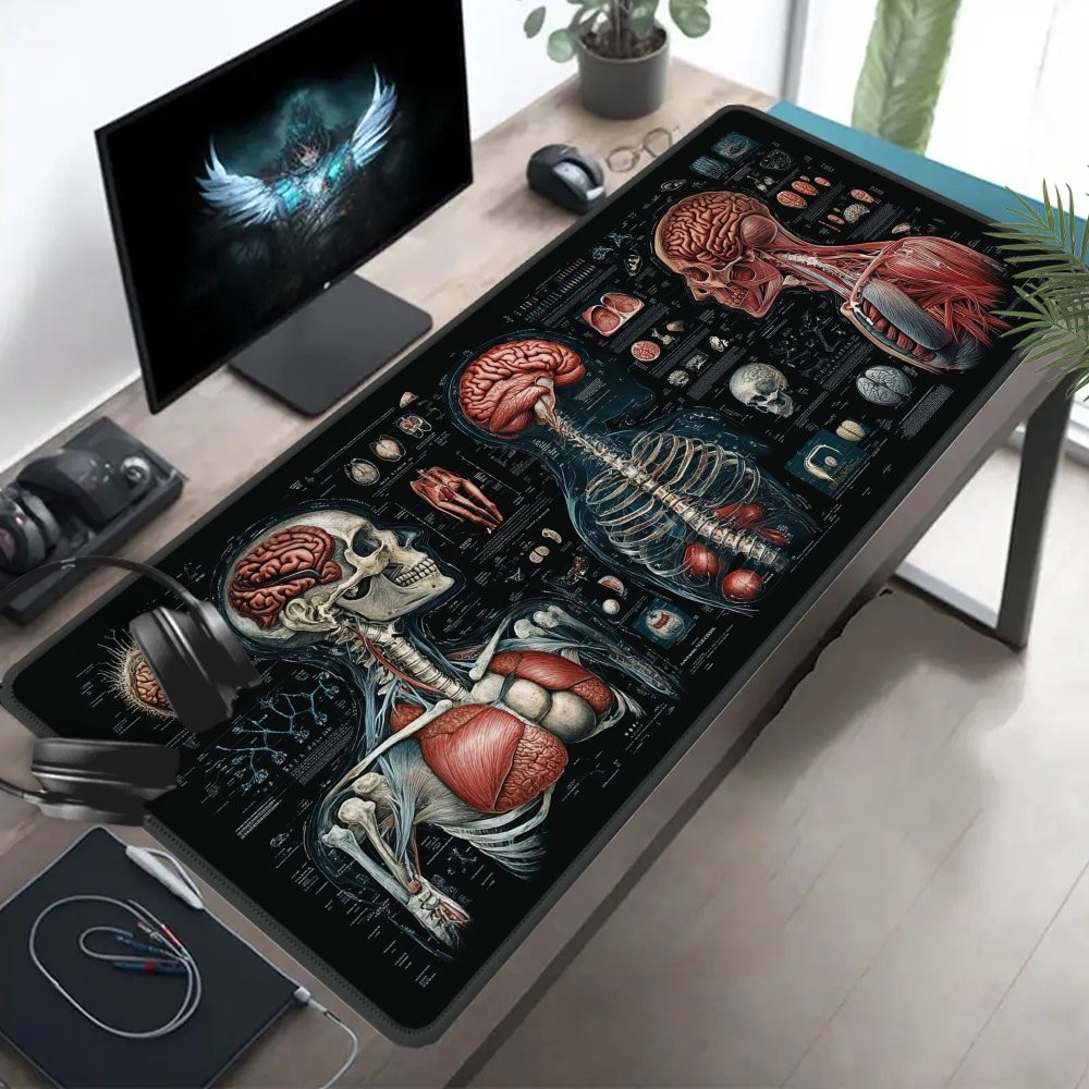 Xxl Super Big Large Gaming Mouse Pad | Polyester Desktop Pad With Human Anatom