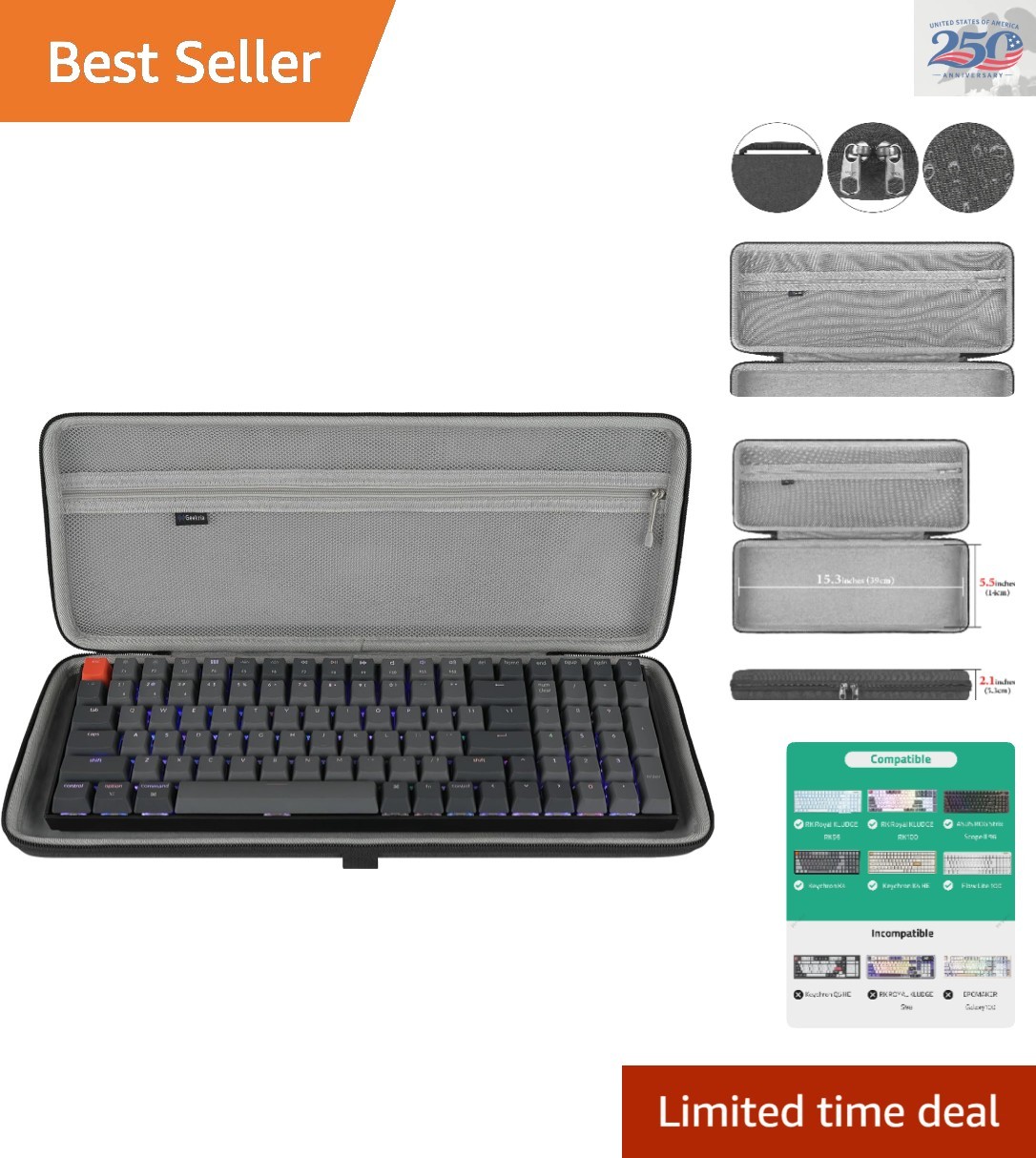 Ultra-Hard Shell Carrying Bag for Mechanical Keyboards - Accessories Included