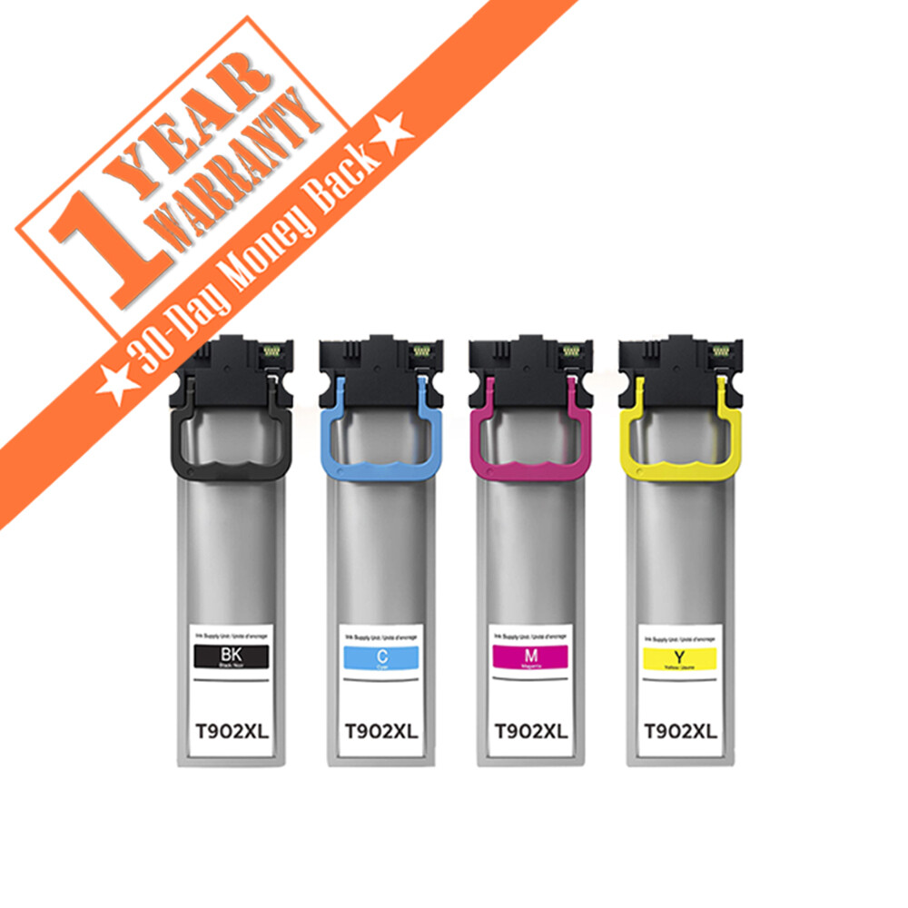 4PK T902XL T902 Ink Cartridge For Epson WorkForce WF-C5210 WF-C5290 WF-C5710