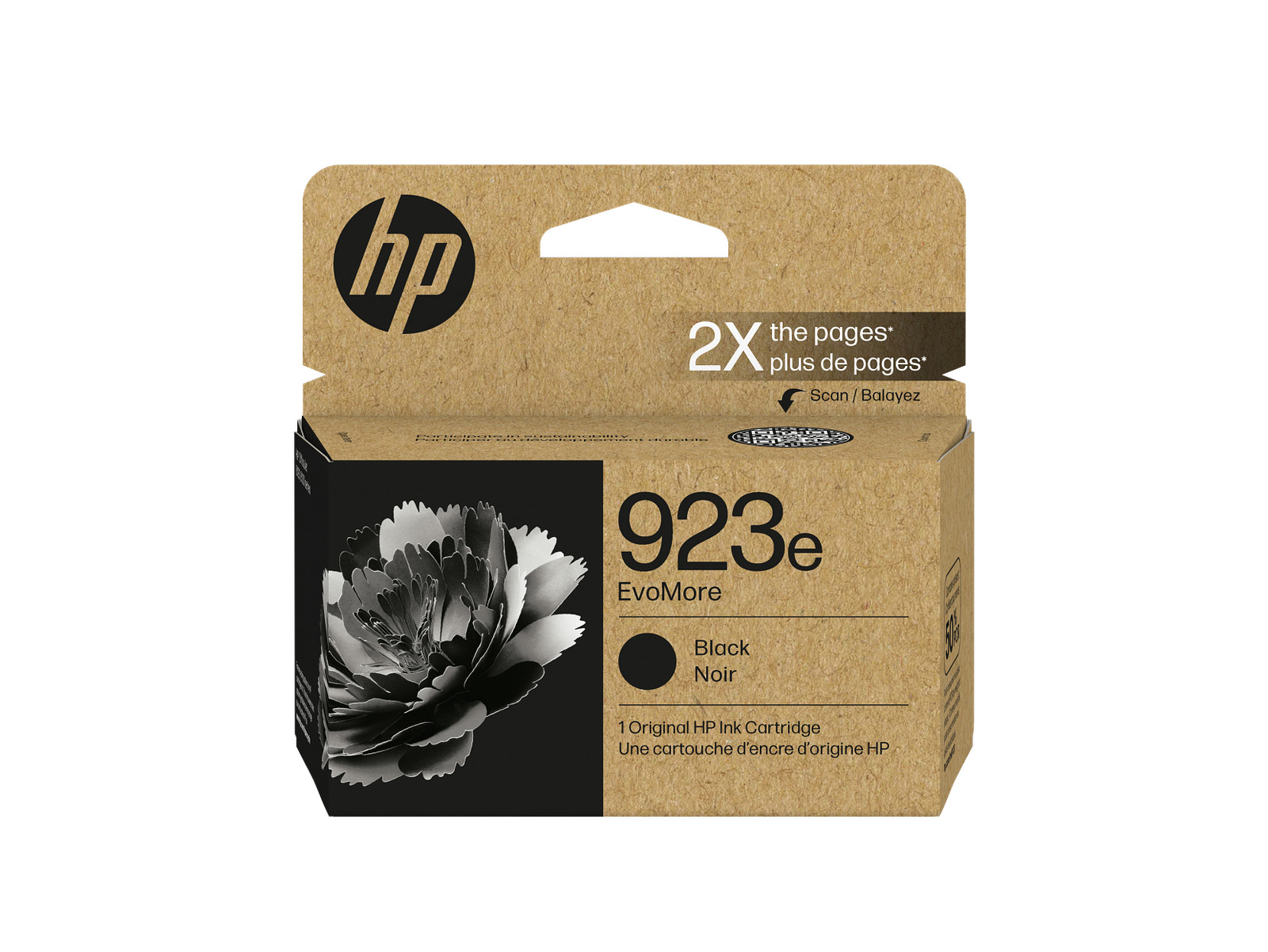 HP 923e EvoMore Black Original Ink Cartridge, 1,000 pages, 4K0T7LN