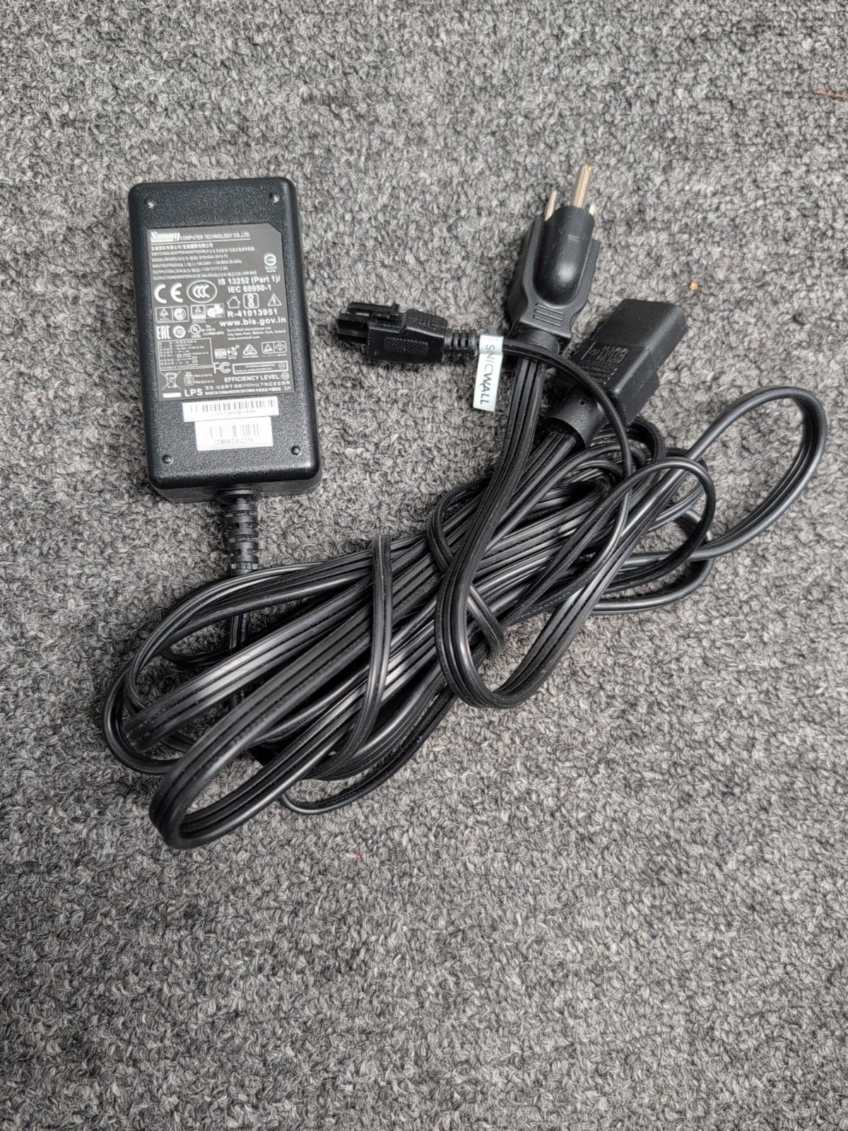 Dell SonicWall TZ Series & SOHO W Power Supply - Model: SYS1544-2412-T3 TESTED
