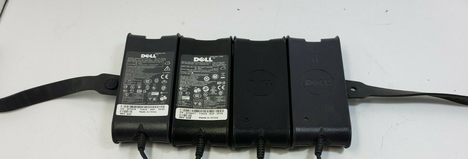 Lot of 4 OEM Dell 65W (65 Watt) 19.5V 3.34A 7.4MM Tip Power Adapter PA-12 Family