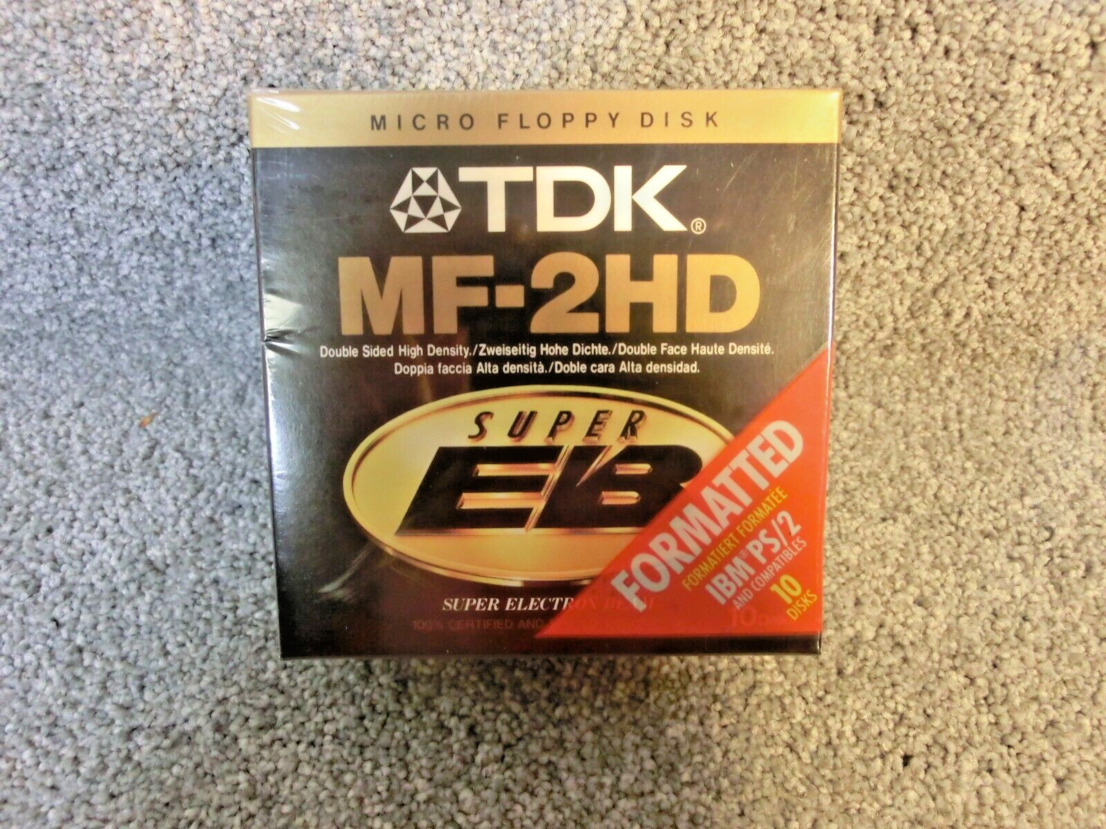 TDK Floppy Disks 10 Pack MF-2HD 3.5" HD Double Sided Vintage New Sealed Data 