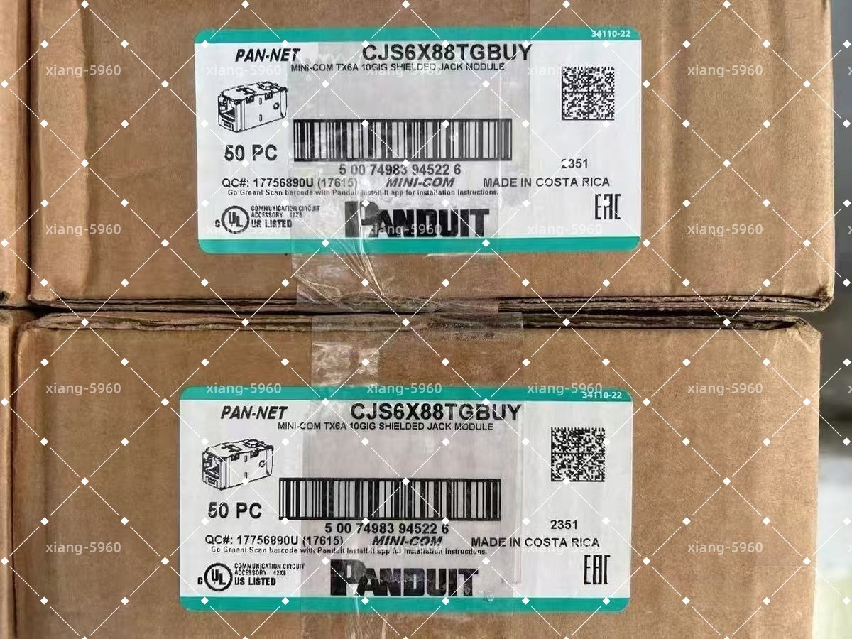 Panduit CJS6X88TGBUY for Super Category6 Shielded Network Module Qty50 UPS/fedex