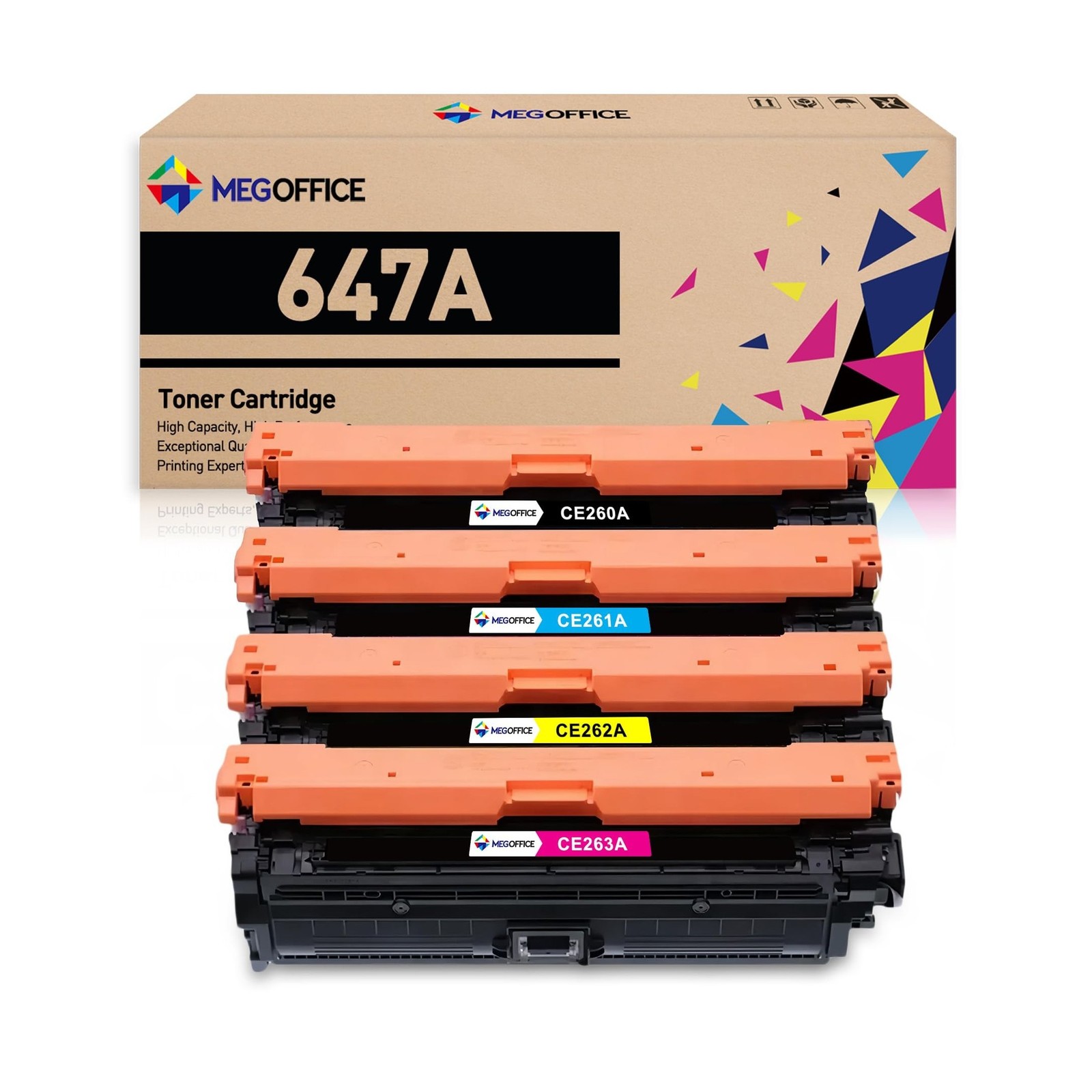 Compatible Toner Cartridge Replacement for HP 647A 648A CE260A CE261A CE262A ...