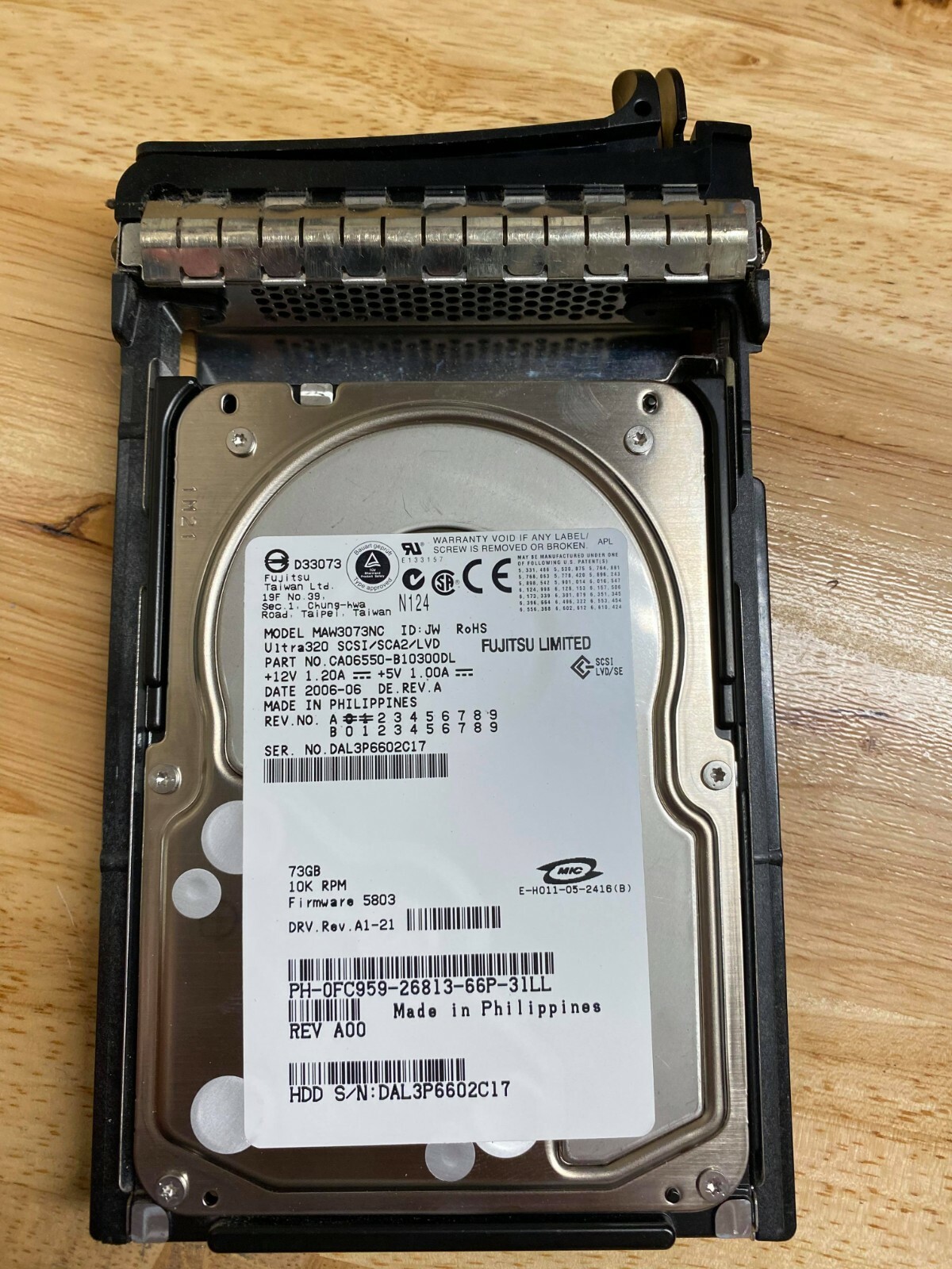 Fujitsu 73.5GB Internal 10025RPM 3.5" (MAW3073NC) HDD