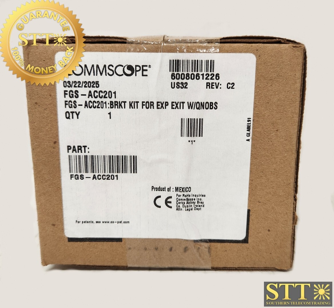 FGS-ACC201 COMMSCOPE / TE / ADC BRACKET KIT FOR EXPRESS EXIT W/QUICK KNOBS NEW