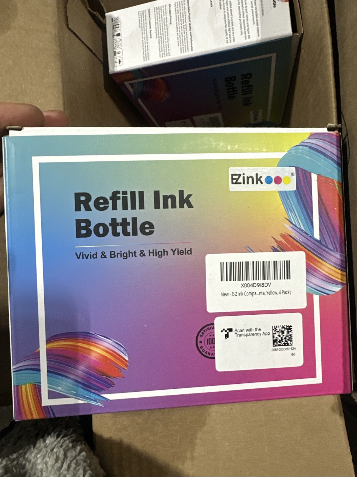 Ezink Sublimation Ink Refill Bottles 100ml each 4 pk. B/M/C/Y New Exp 2027
