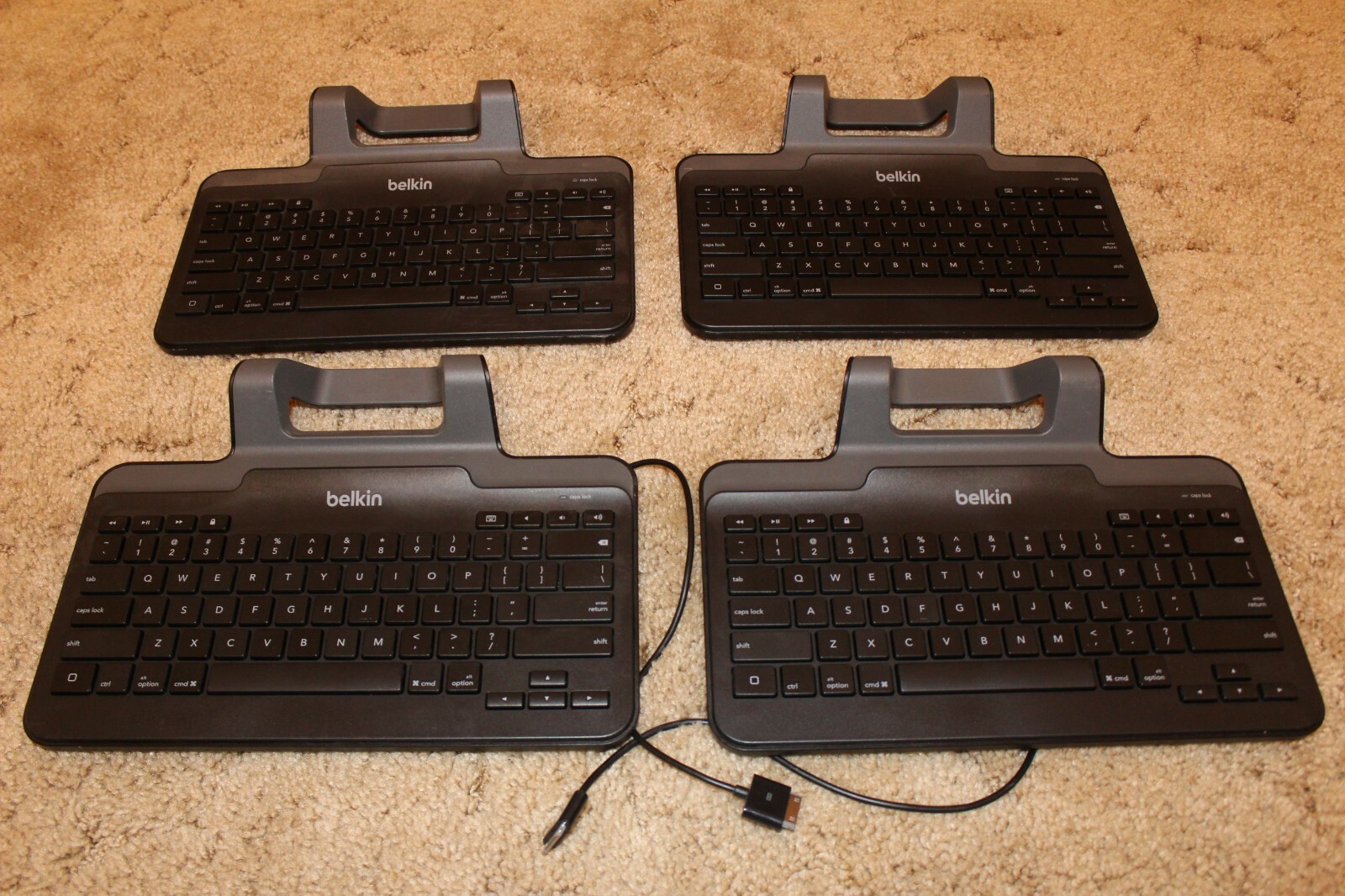 Belkin B2B131 Wired Keyboard with Stand for iPad with 30-Pin Connector Lot of 4