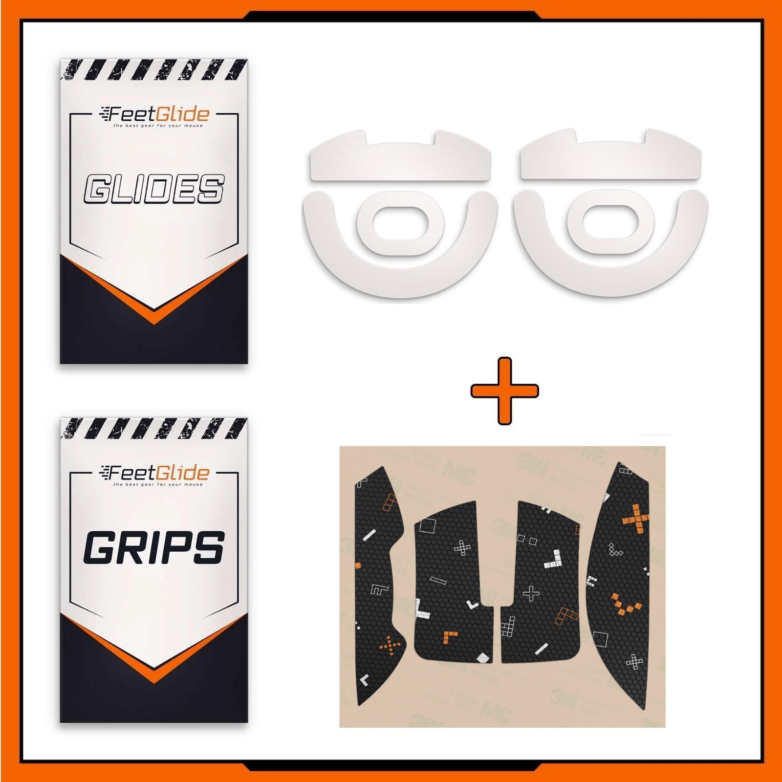 FeetGlide PTFE Mouse Skates & Grip Tape Bundle for Attack Shark X11 SE