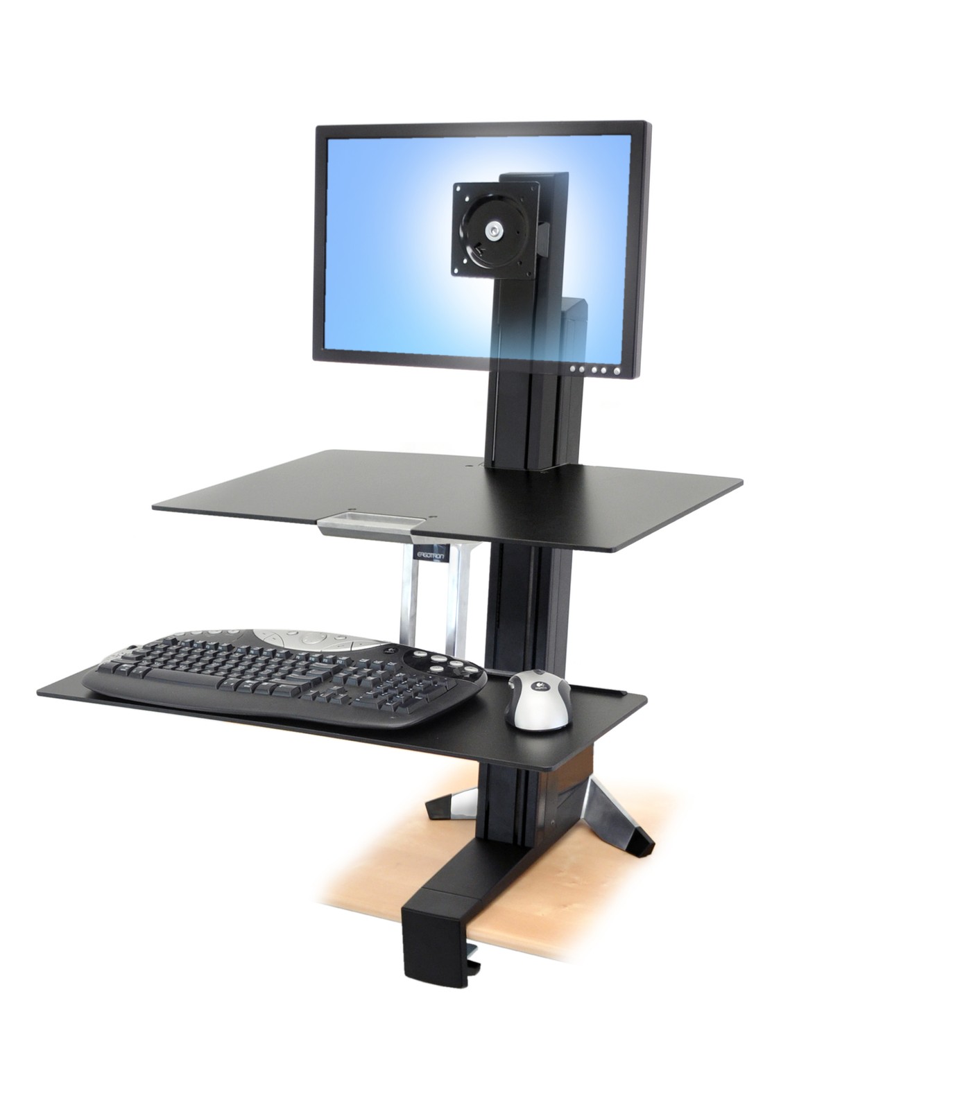 Ergotron 33351200 WorkFit-S Sit-Stand Desk Mount Black