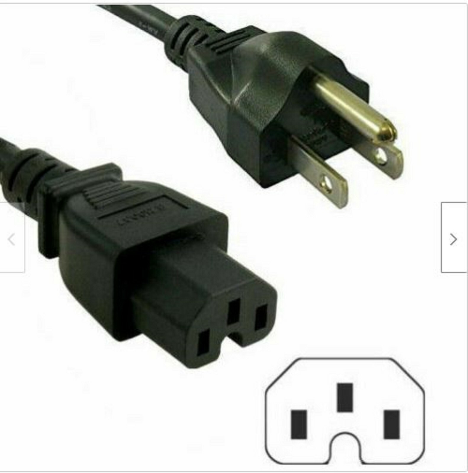 GENUINE CISCO 8' 13A NOTCHED AC Cord 4500 5505 7500 # 72-0770-01, CAB-9K12A-NA