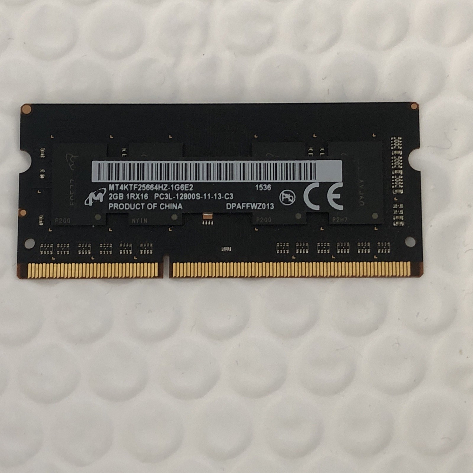 Micron 2GB DDR3L 12800S 1600MHz 1.35V Ram MT4KTF25664HZ 