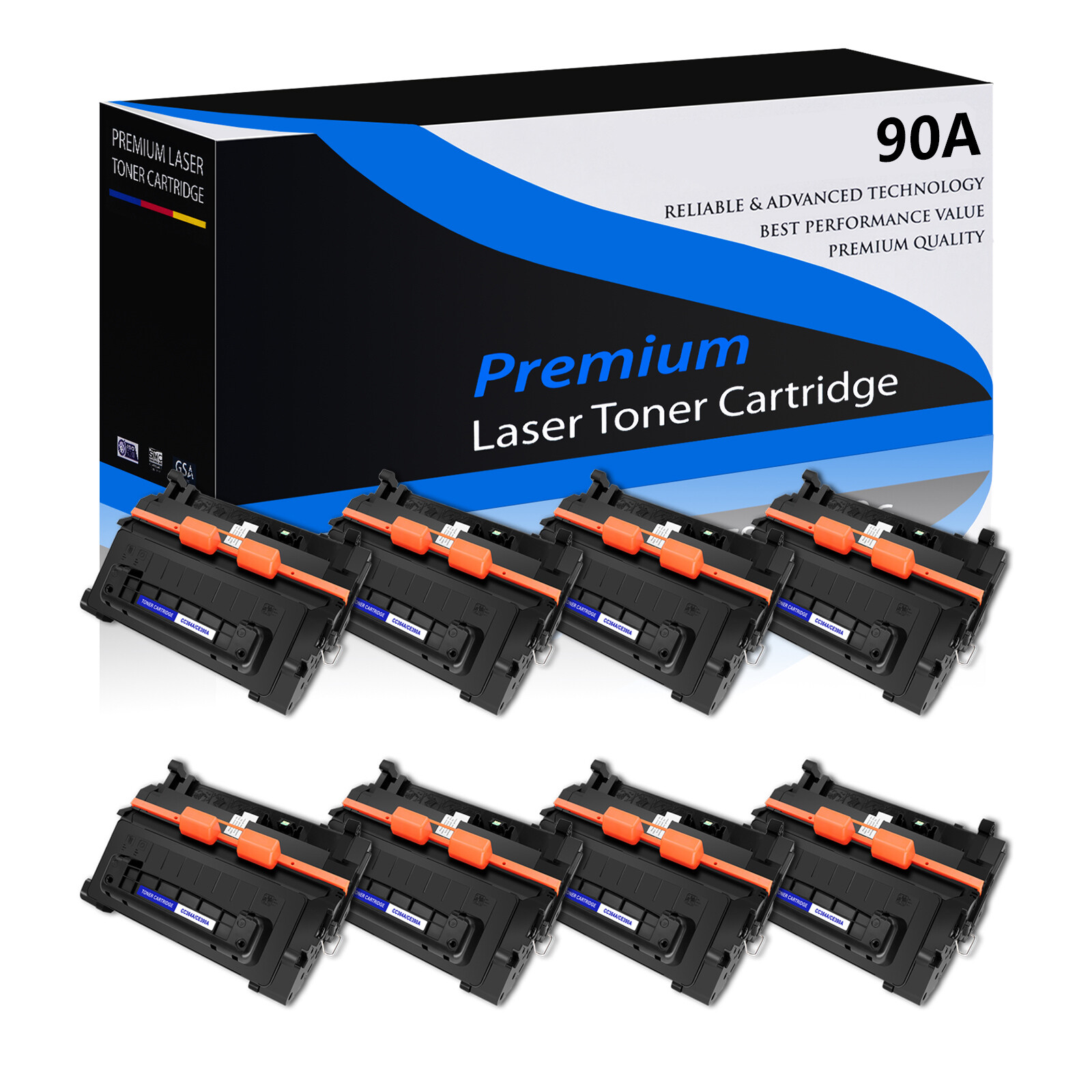 8PK CE390A 90A Toner for HP LaserJet Enterprise 600 M601dn M601n M602dn M602n
