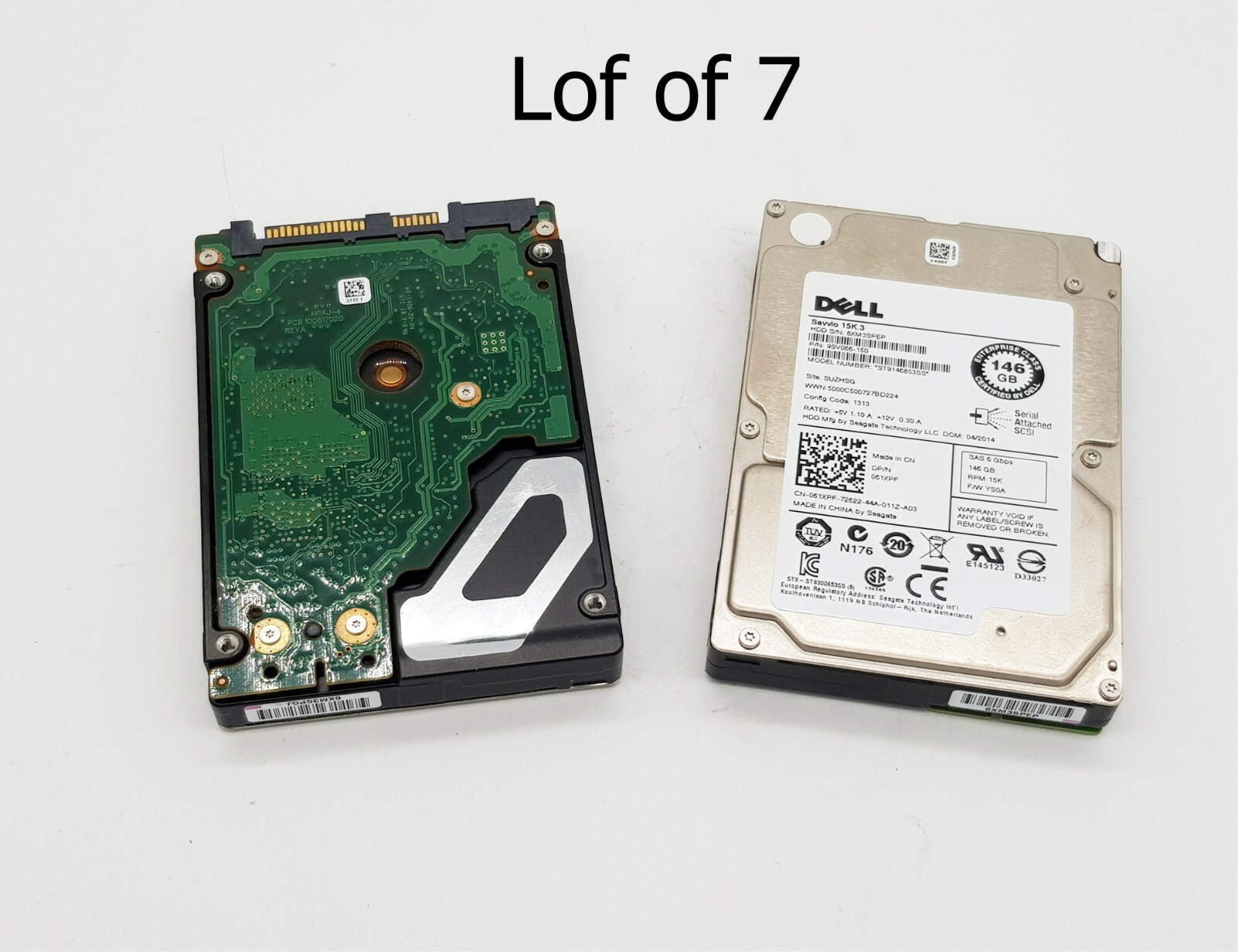 Lof of 7 Dell Seagate Savvio 15K.3 9SV066-150 ST9146853SS 146GB 2.5" SAS 15K HDD
