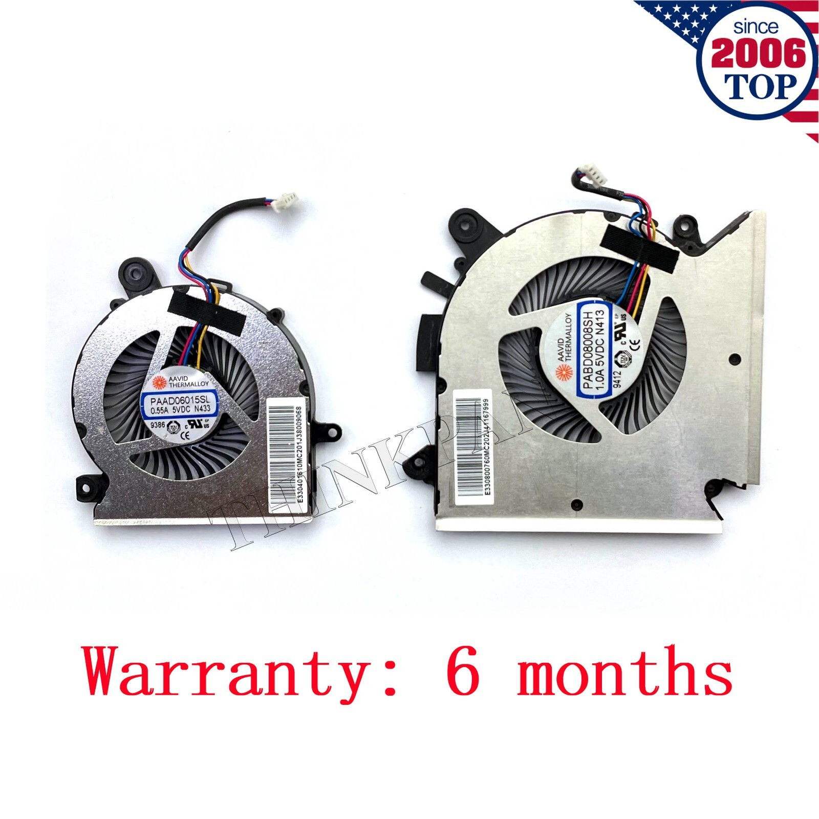 NEW CPU+GPU Cooling Fan for MSI GF65 Thin PABD08008SH N413 N433