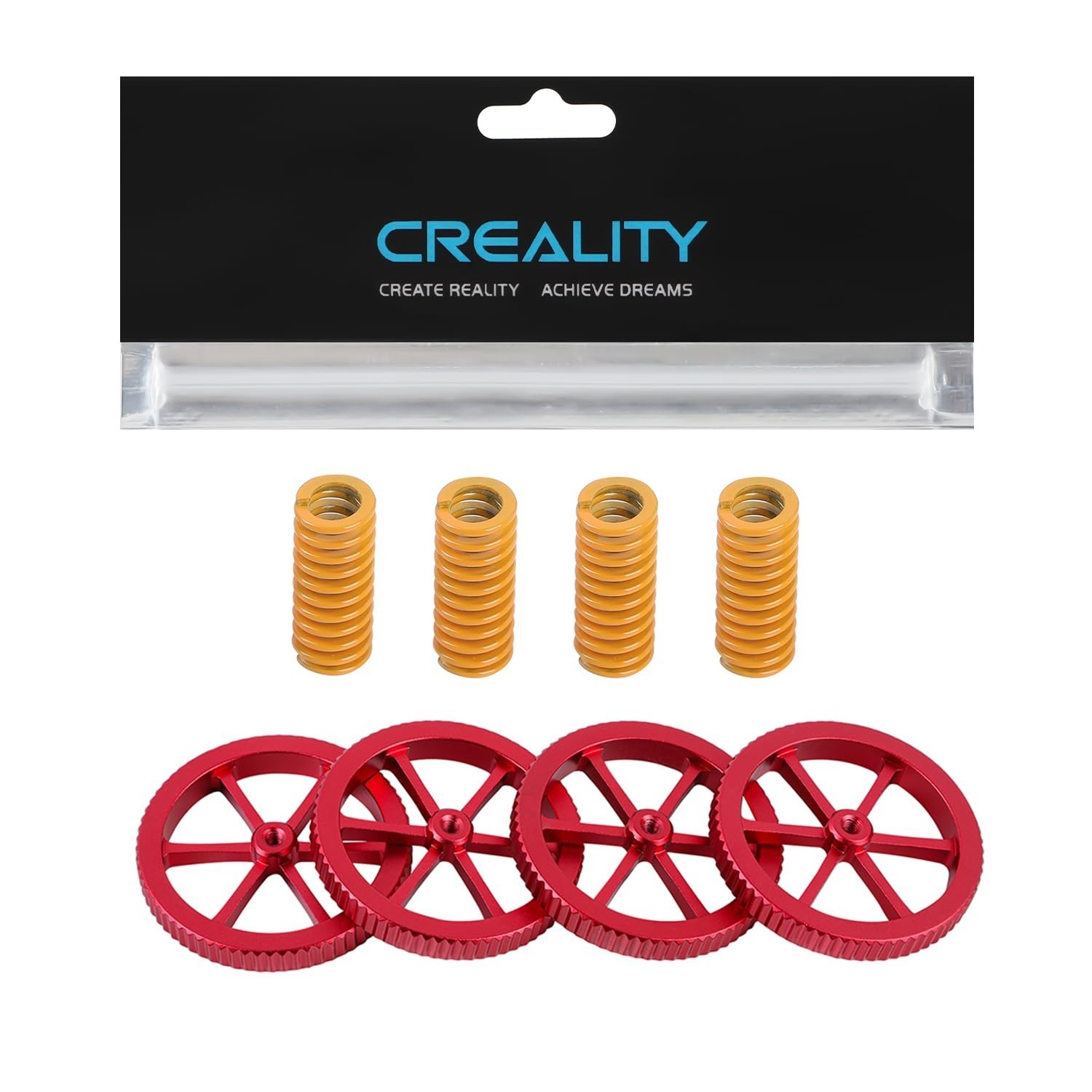 Official Creality 4Pcs Metal Leveling Nuts and 4Pcs Springs Upgraded Set  Ender