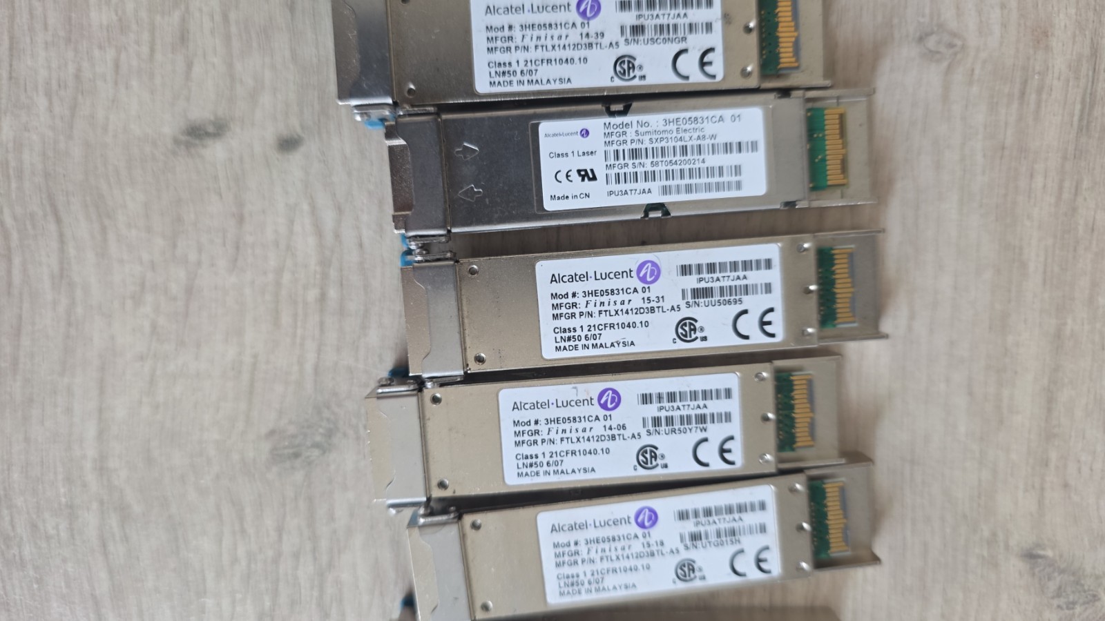 Alcatel-Lucent Nokia SFP+ 10G Modules 3HE00564CA 3HE00564AA 3HE05831CA