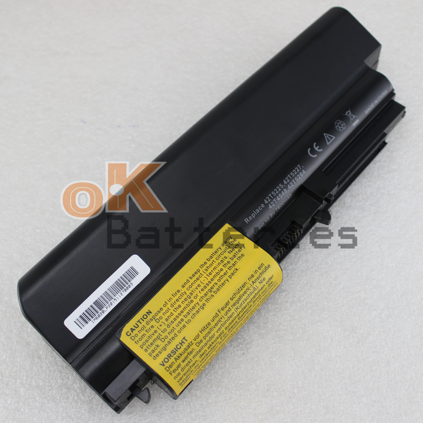 7800mAh Battery Fit Lenovo Lenovo ThinkPad T400 FRU 42T4645 42T4548 9Cell