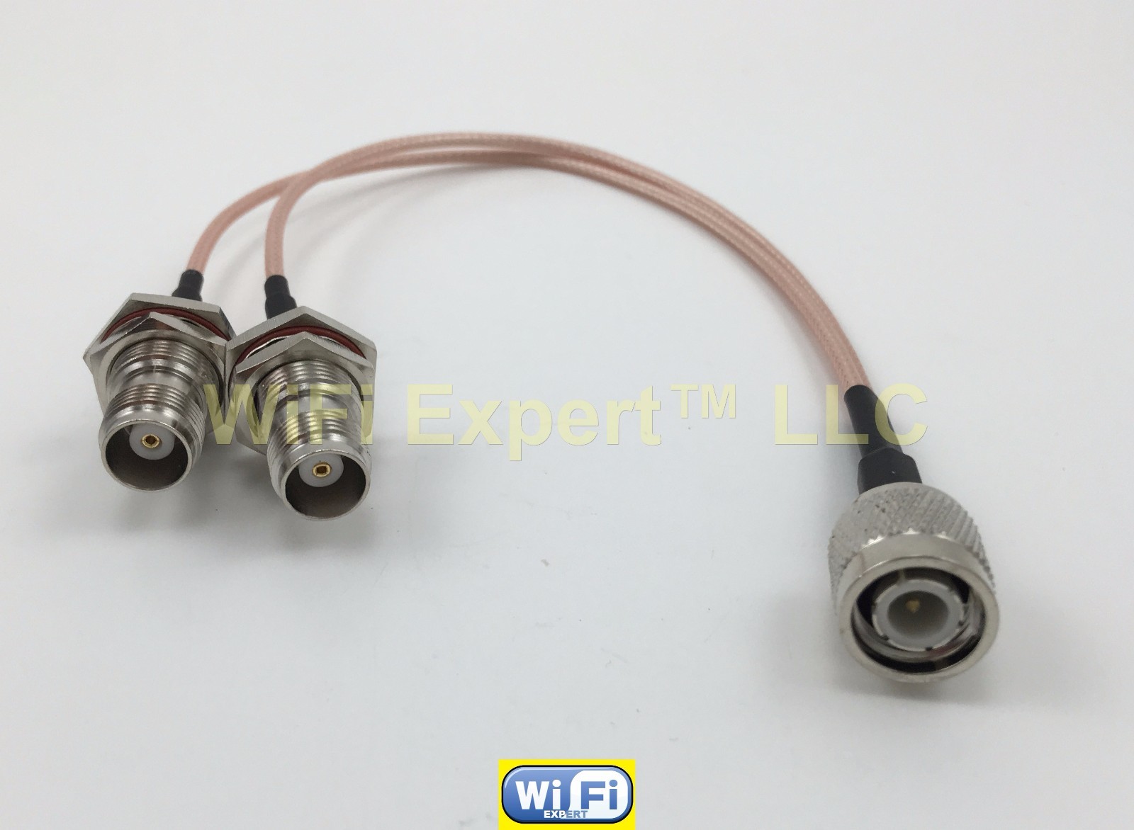 TNC MALE to Y type 2X TNC BULK Female Splitter Combiner cable pigtail RG316 USA