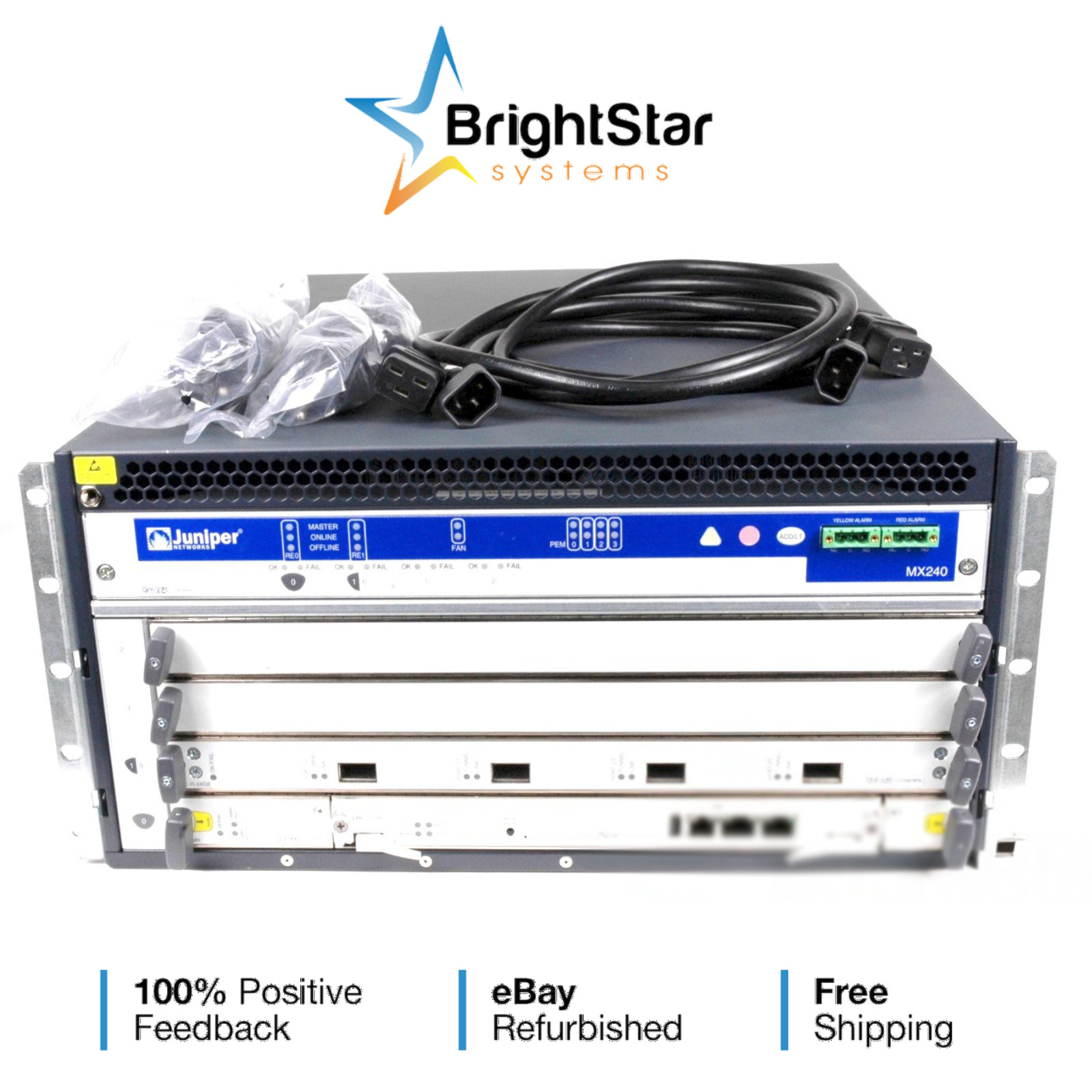 Juniper MX240 Router MX240BASE-AC | 1 x RE-S-2000-4096 | 1 x DPCE-R-4XGE-XFP MX.
