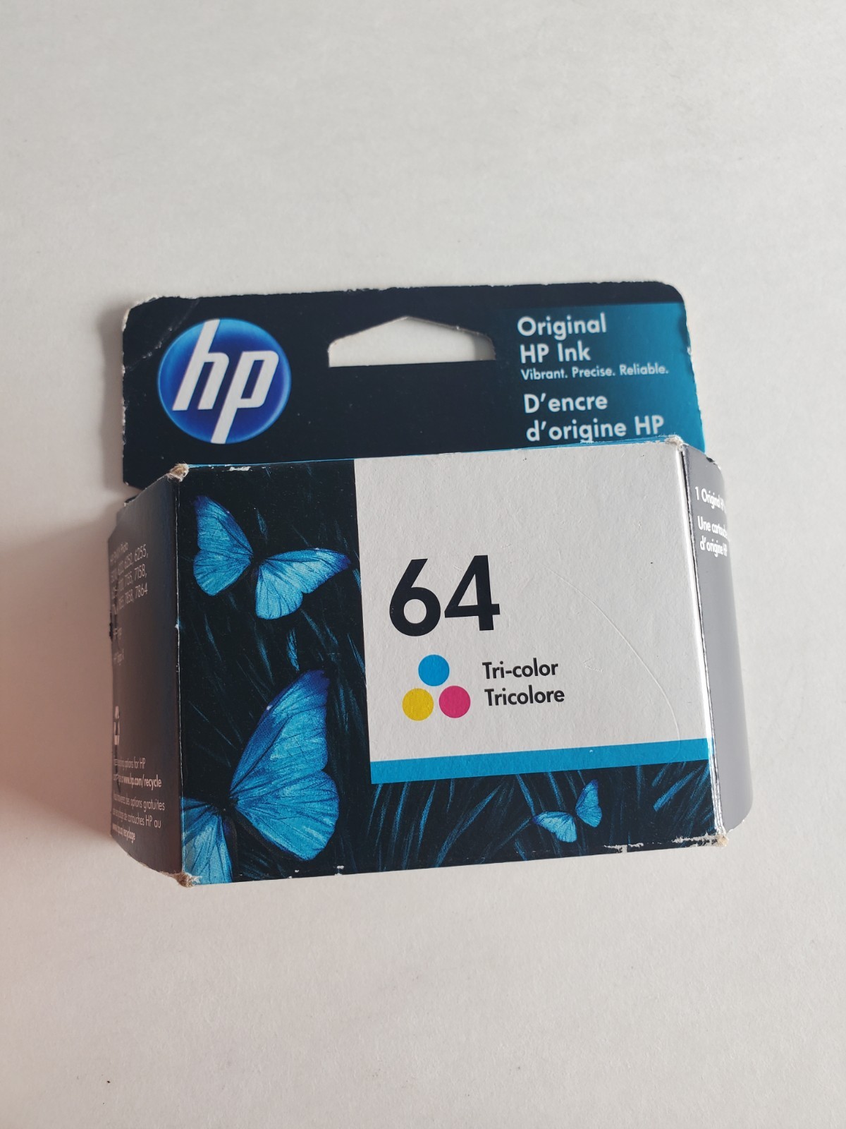 Genuine HP 64 Tri-color Ink Cartridge  - Dated 10/2022 - New
