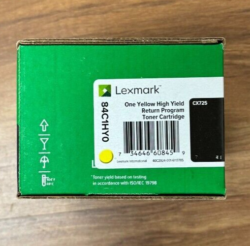 Original Lexmark 84C1HY0 Yellow Toner. New Sealed Box, We Ship Fast
