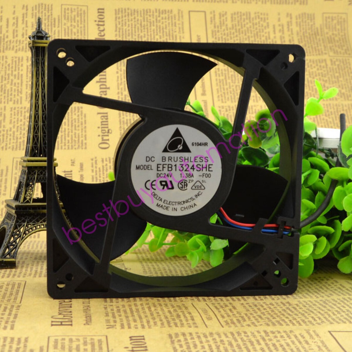 DELTA EFB1324SHE 24V 1.38A 12738 12.7cm High Air Volume Industrial Cooling Fan