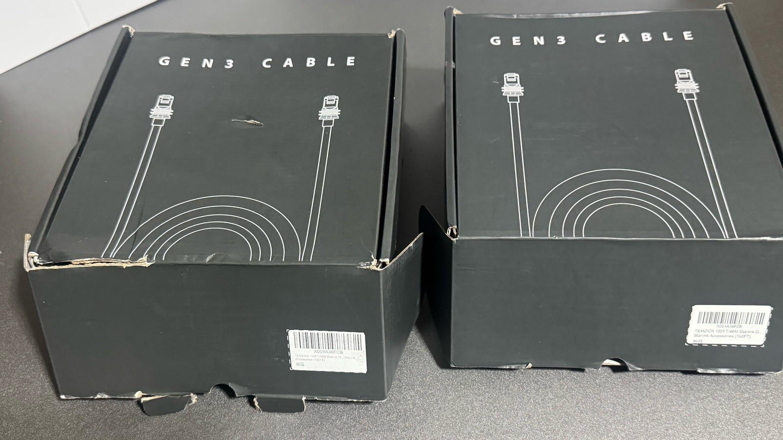 Lot 2 Starlink Cable Gen3 46M/150FT/ Ea for Starlink Gen 3 Standard Kit