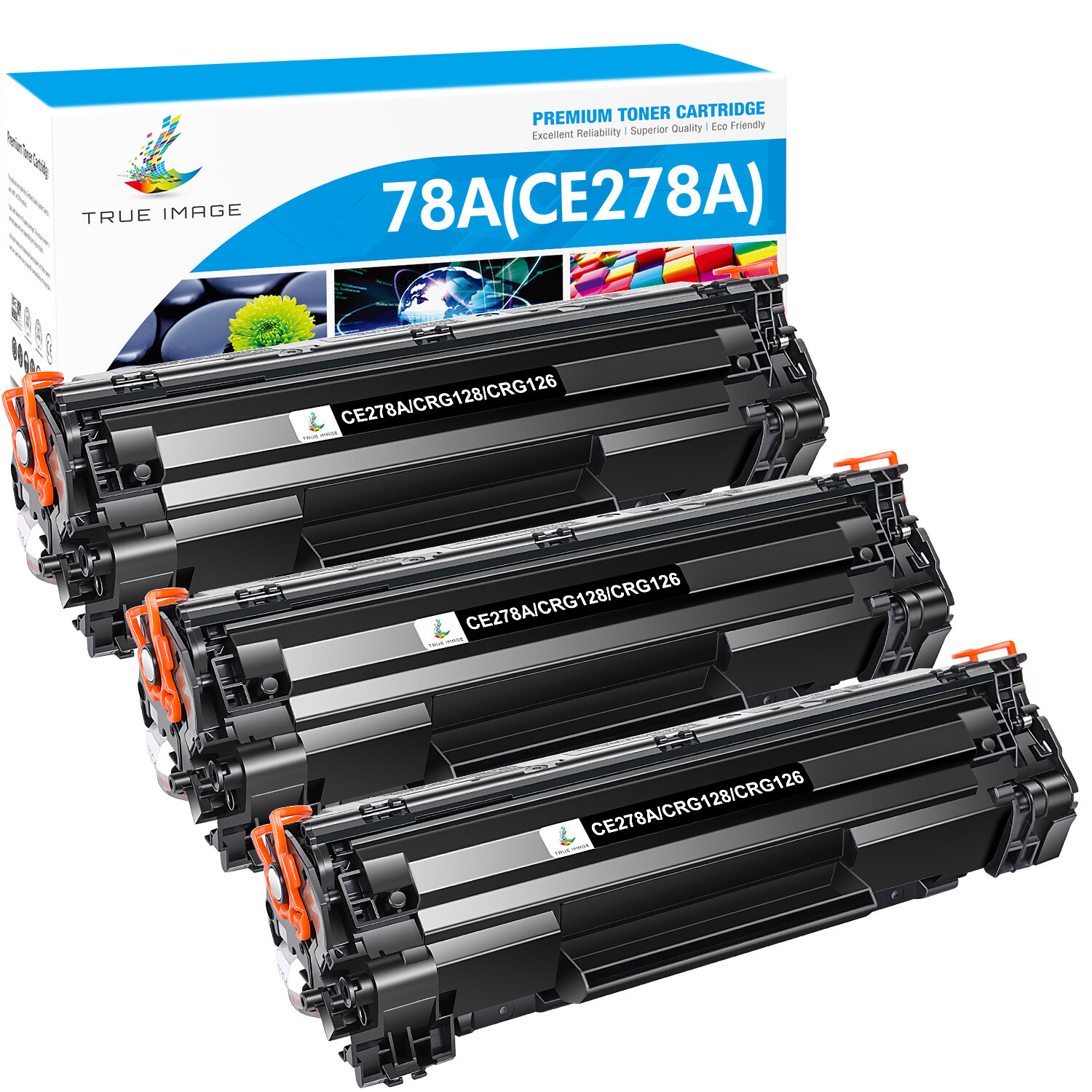 3 x 78A CE278A Toner Cartridge Fits For HP LaserJet Pro P1606DN P1566 M1536DNF