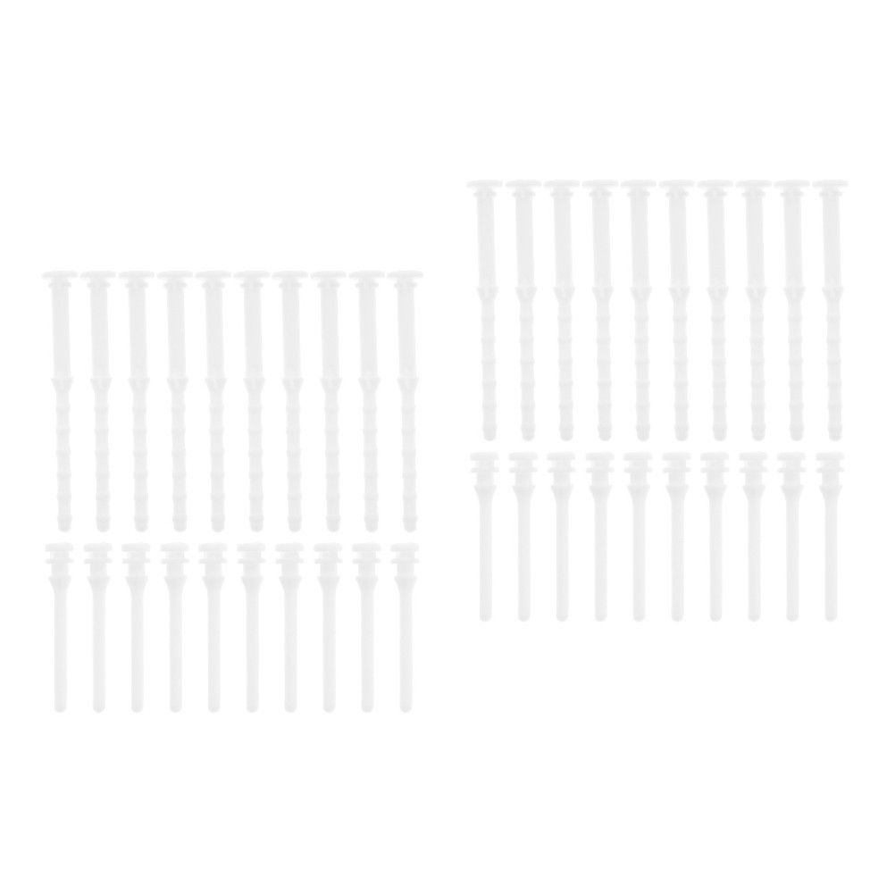40Pcs White Silicone Rubber Fan Mounting Screws for Pc Case Vibration Control