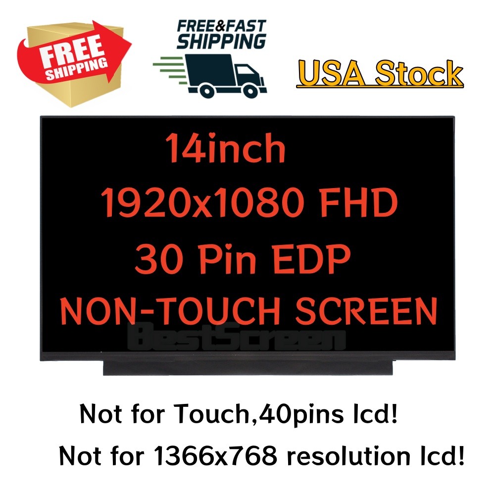 New N140HCA-EAC Laptop Led Lcd Screen 14" FHD 1920x1080 30 Pin Replacement A＋＋＋
