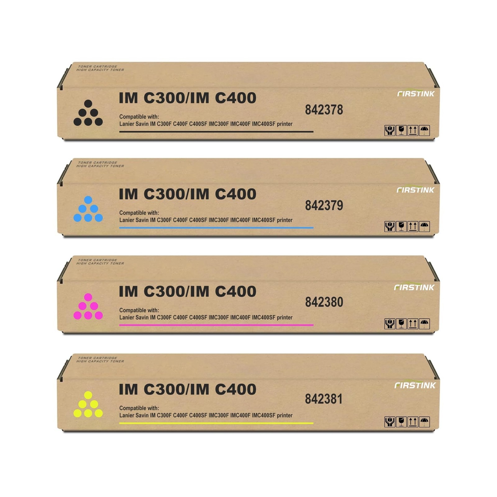 IM C300 IM C400 IMC300 IMC400 Toner Cartridges 842378 842379 842380 842381 Co...