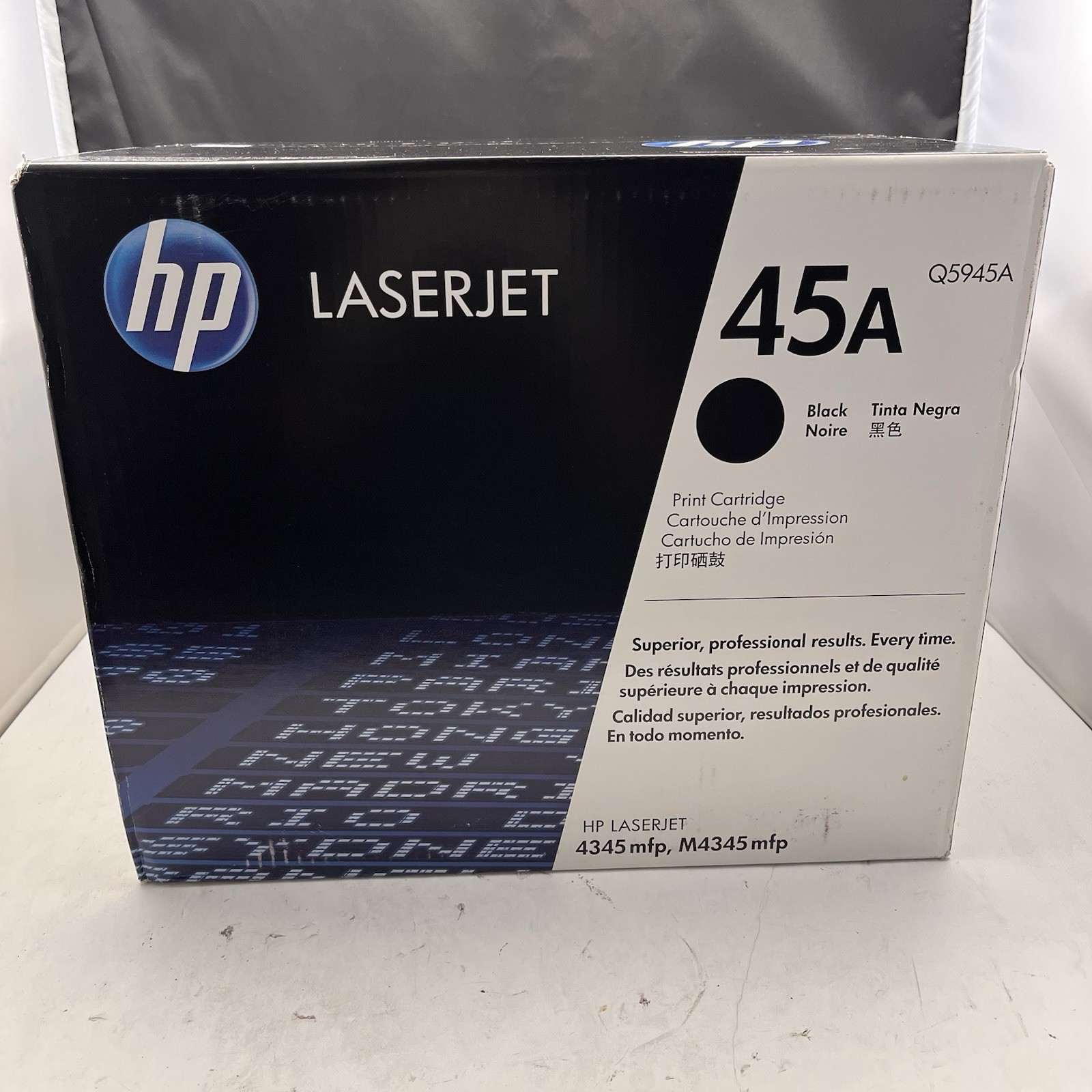 New Sealed HP 45A Q5945A Black LaserJet Toner Cartridge Lot Of 4