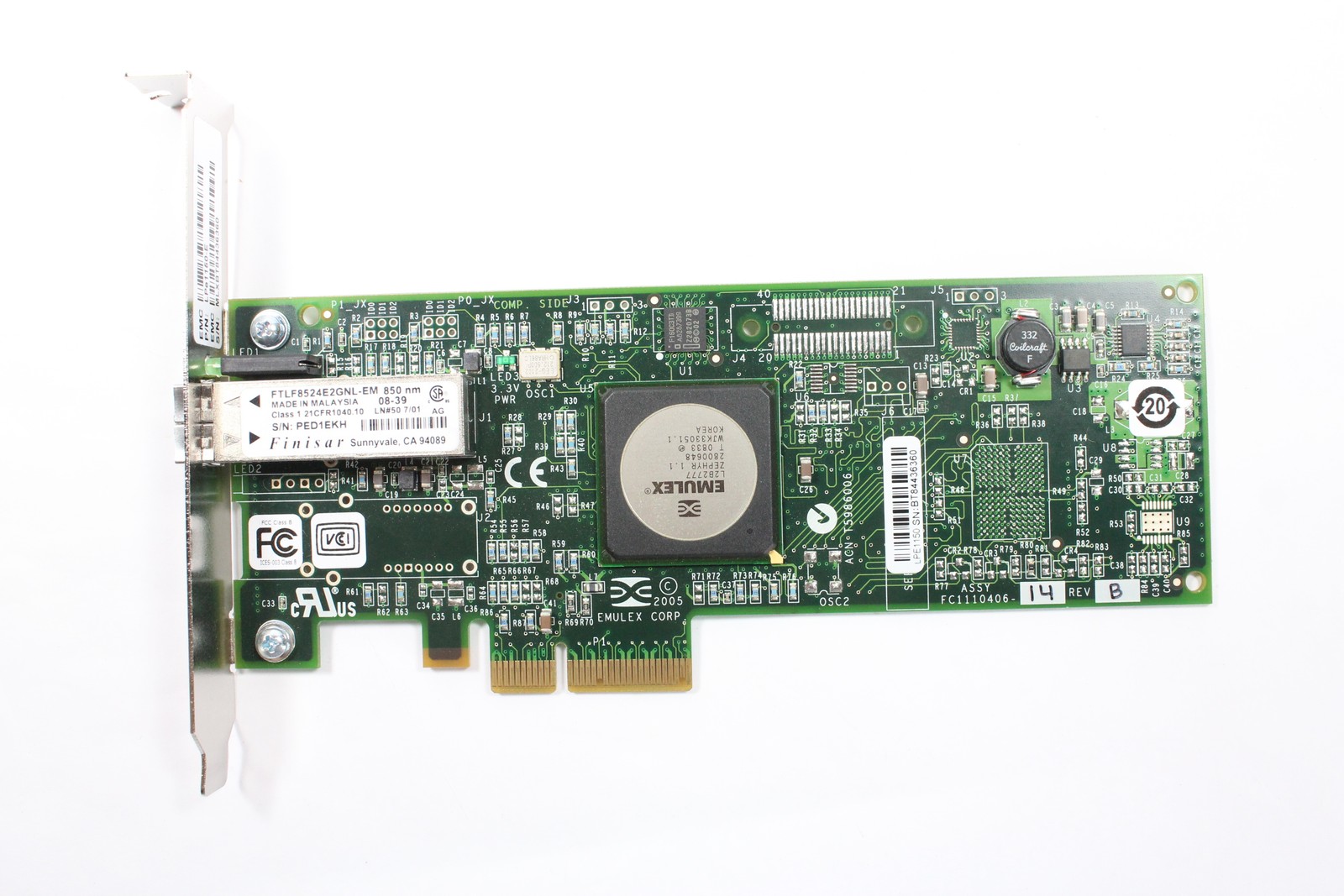 Dell Emulex LightPulse 4Gb/s 266Mhz HBA Fibre Channel Card PCI-E LPe1150-E ND407